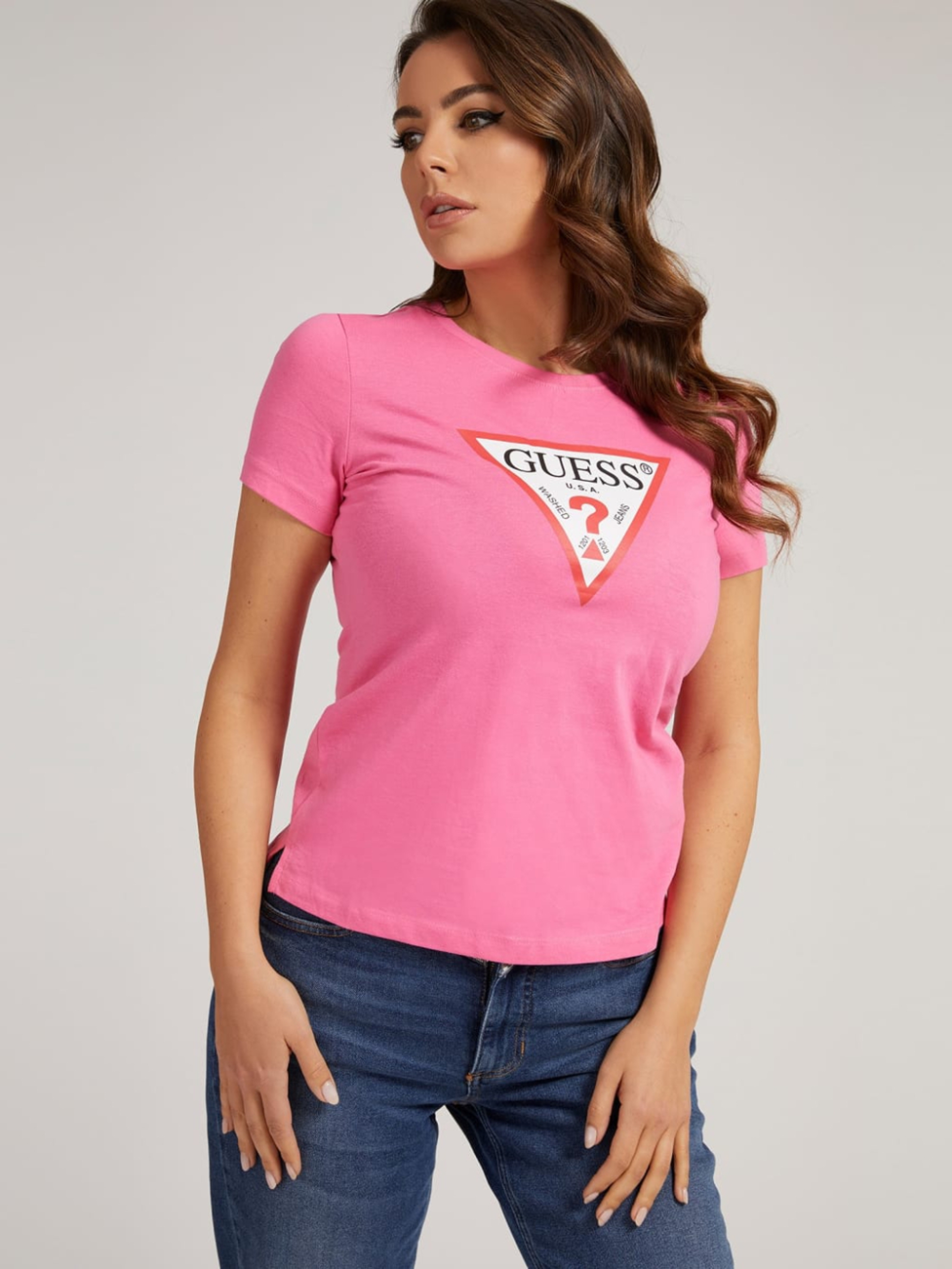 Guess dámské růžové tričko - XS (G65C)