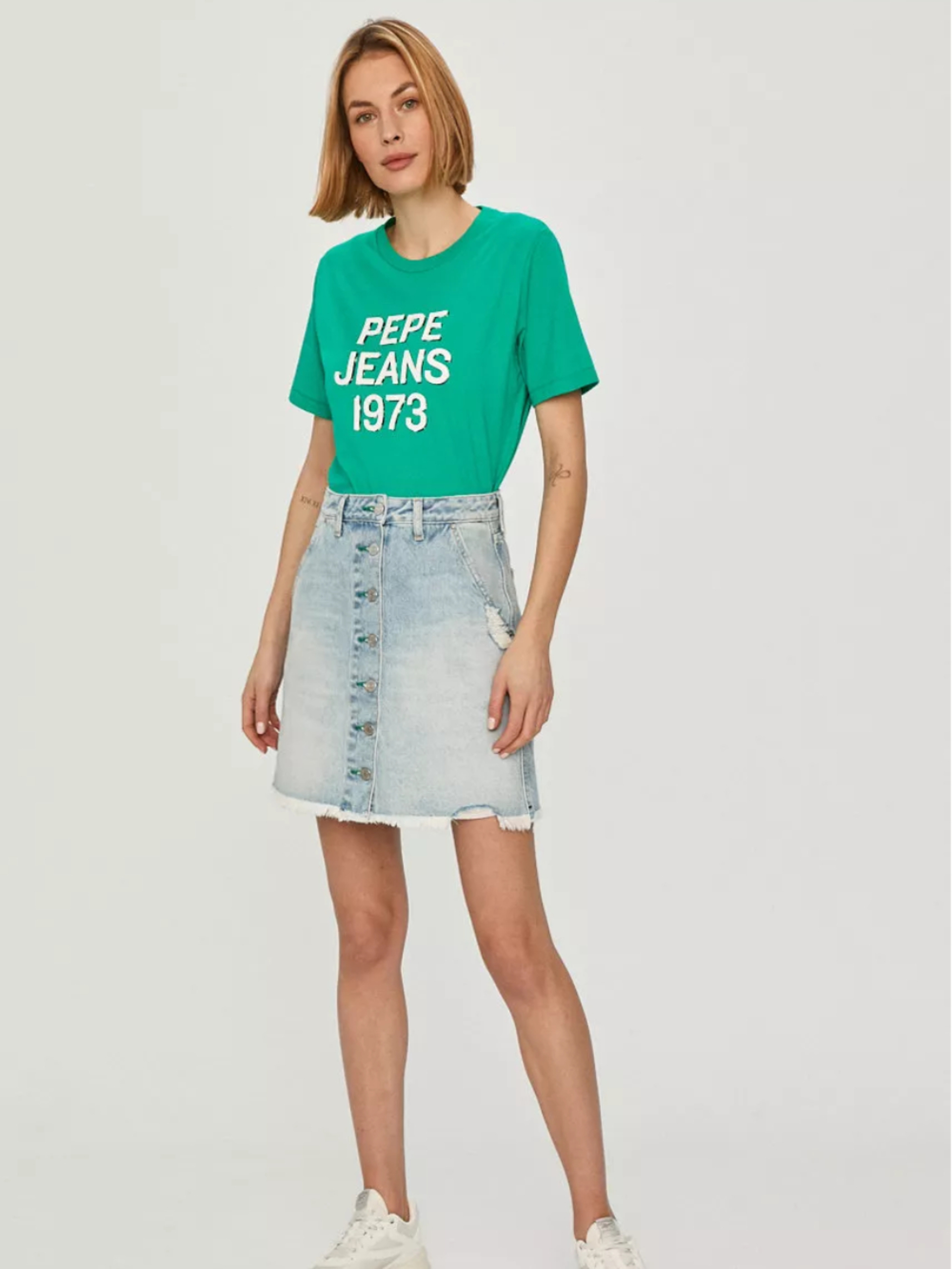 Levně Pepe Jeans dámské zelené tričko - M (641)