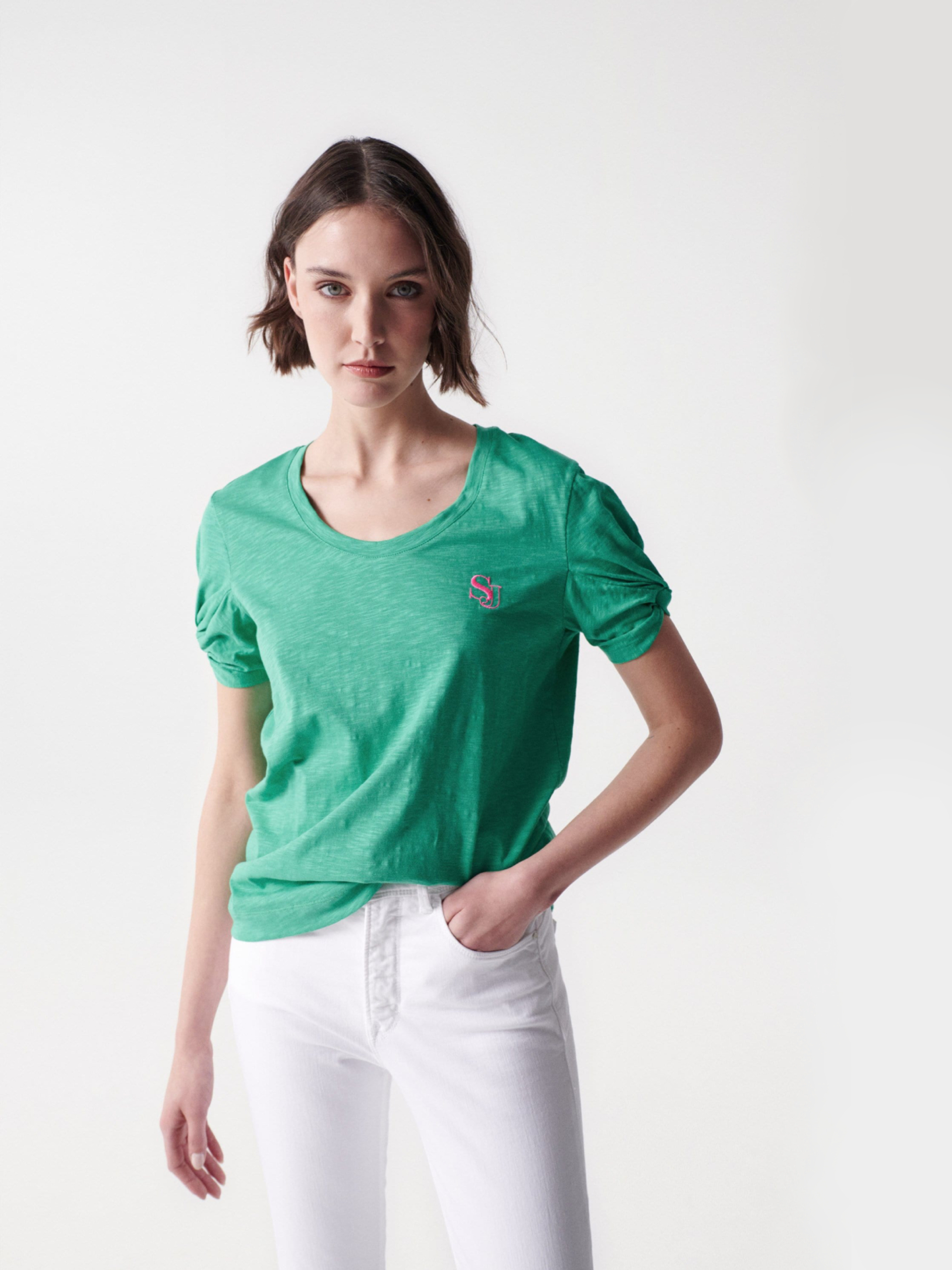 Levně Salsa Jeans dámské zelené tričko