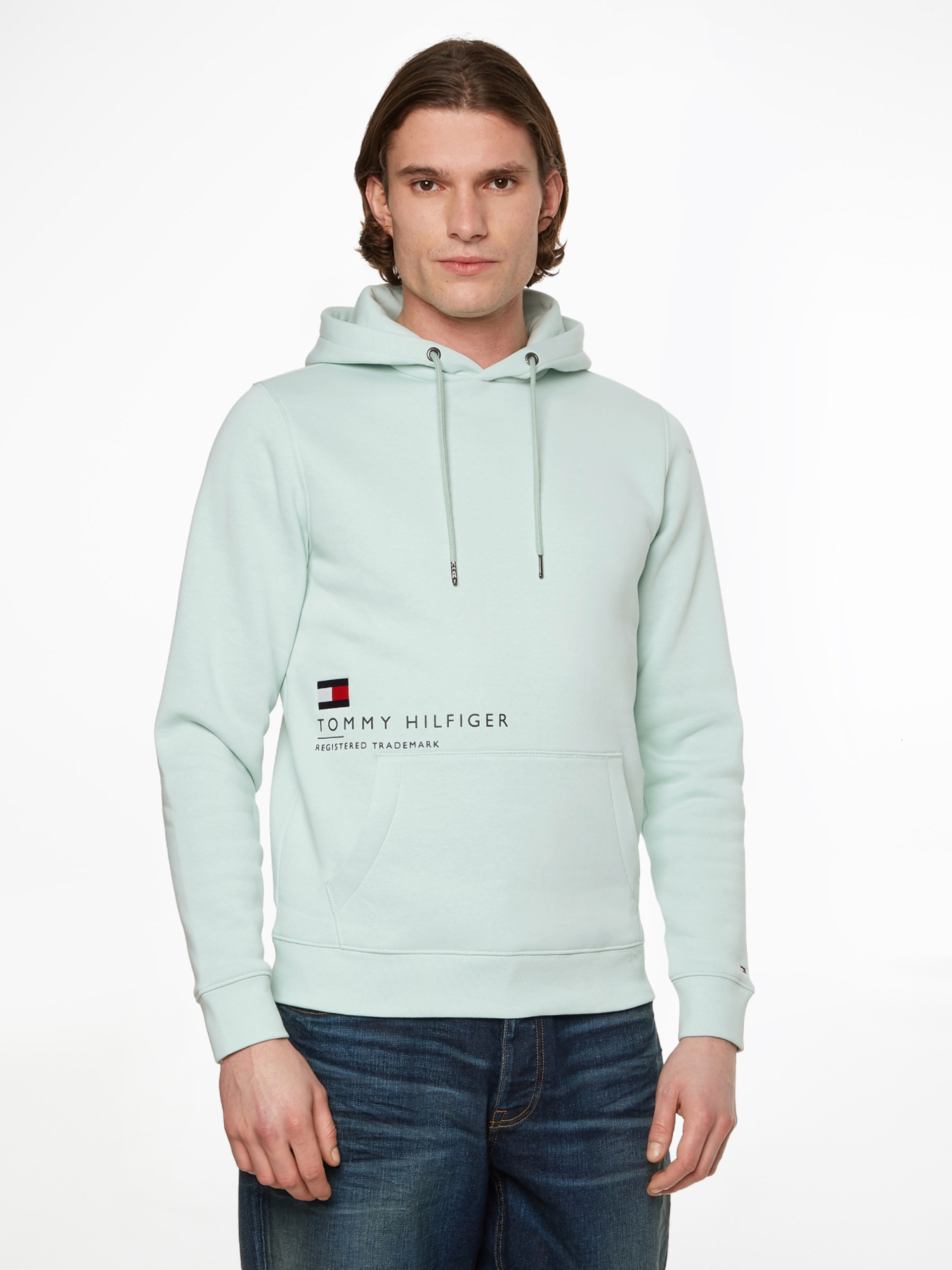 Tommy Hilfiger pánská mintová mikina - XXL (LZV)