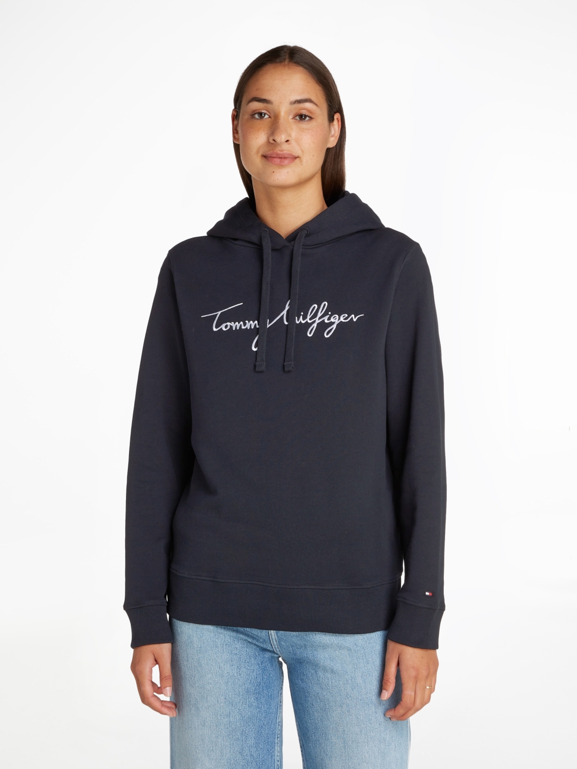 Tommy Hilfiger dámská tmavě modrá mikina s kapucí