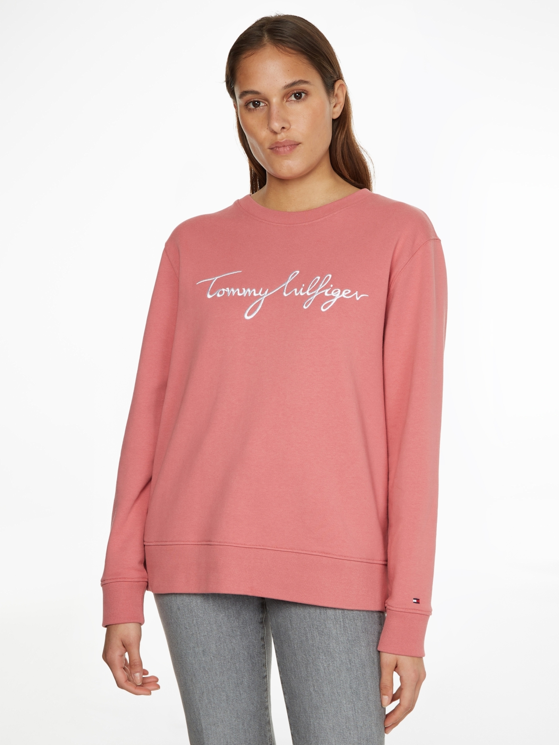 Tommy Hilfiger dámská růžová mikina  - L (T1A)