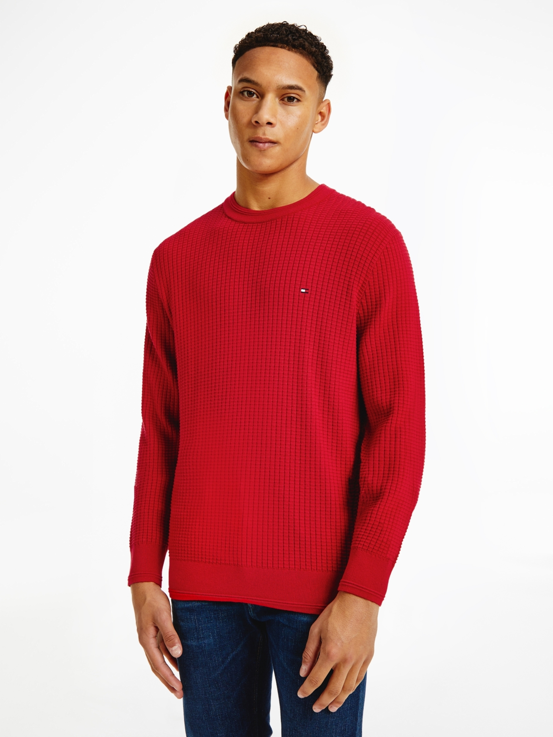 Tommy Hilfiger pánský červený svetr