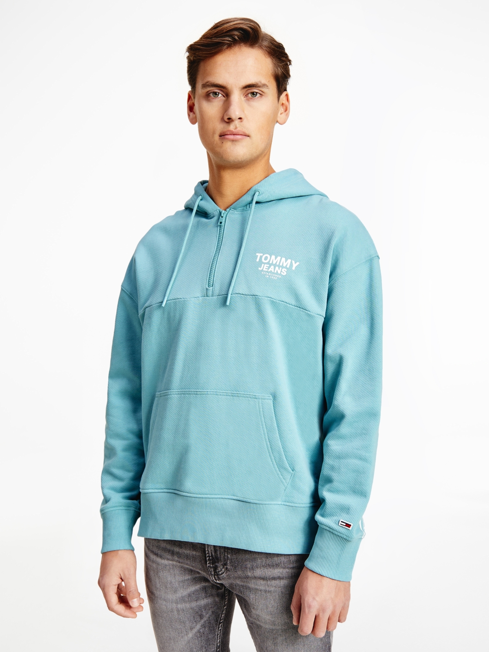 Tommy Jeans pánská modrá mikina - XL (CTE)