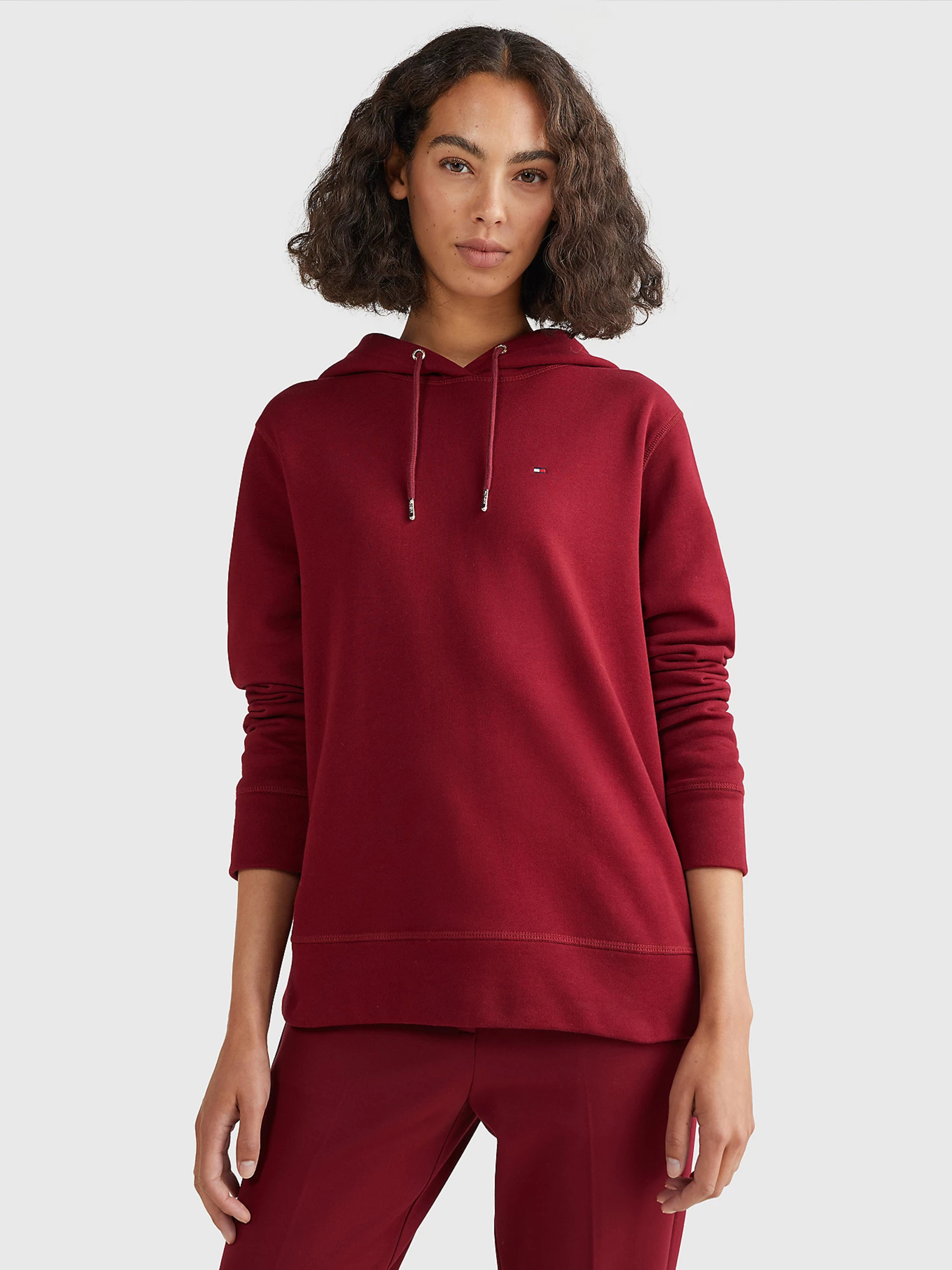 Tommy Hilfiger dámská bordo mikina - M (XJS)