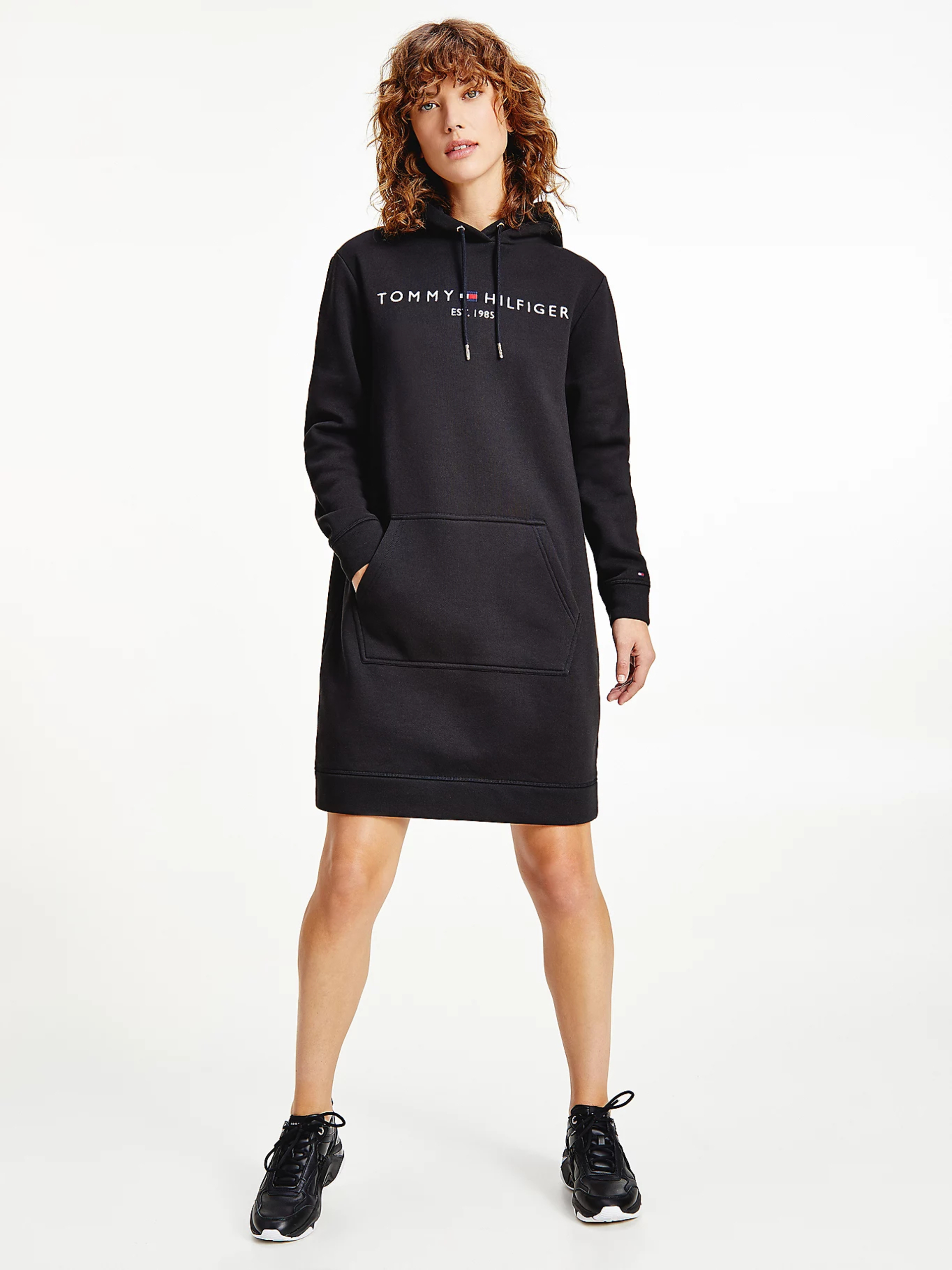 Tommy Hilfiger dámské černé mikinové šaty - M (BDS)