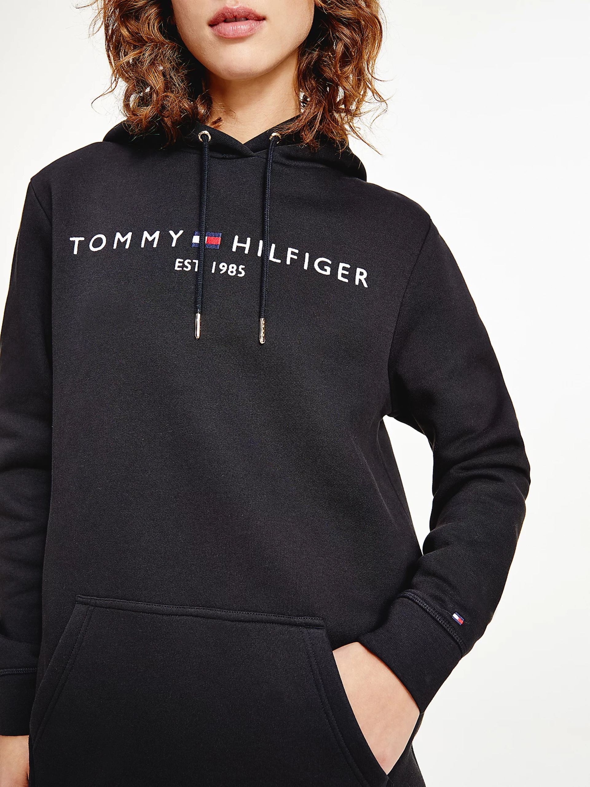 Tommy Hilfiger dámské černé mikinové šaty - M (BDS)
