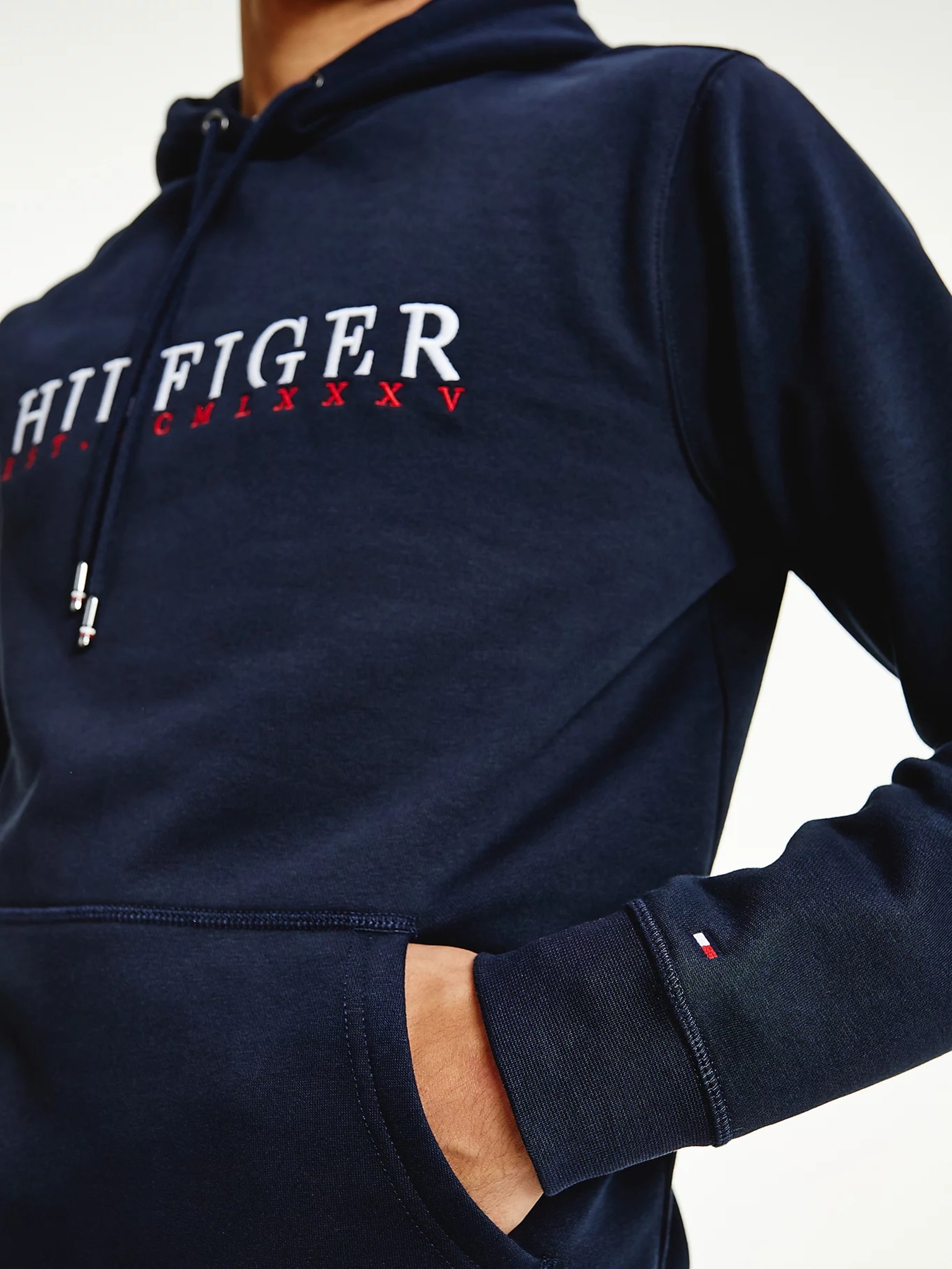Tommy Hilfiger pánská modrá mikina Corp graphic - M (DW5)
