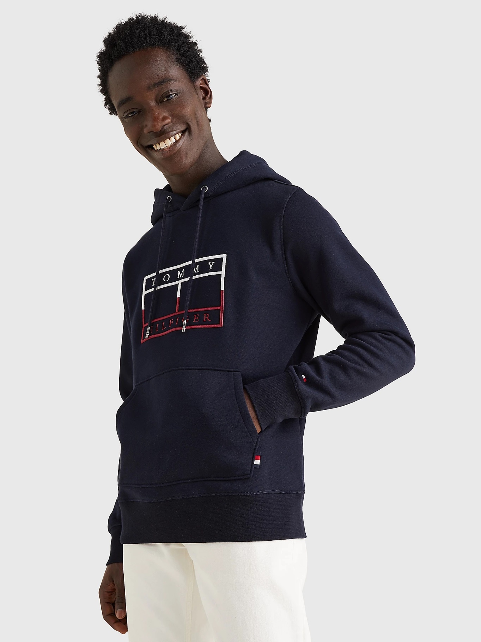 Tommy Hilfiger pánská tmavě modrá mikina Flag