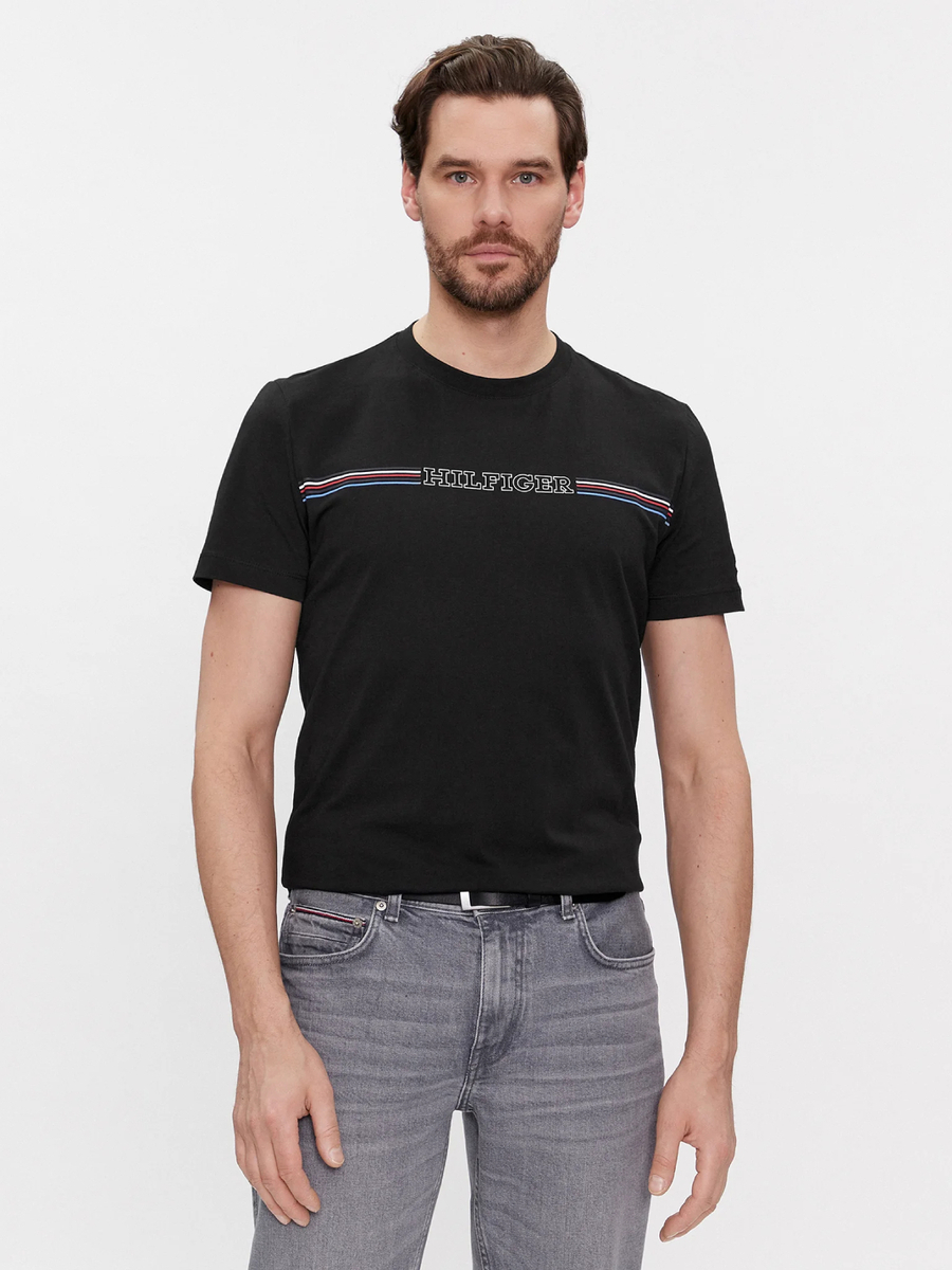 Levně Tommy Hilfiger pánské černé tričko