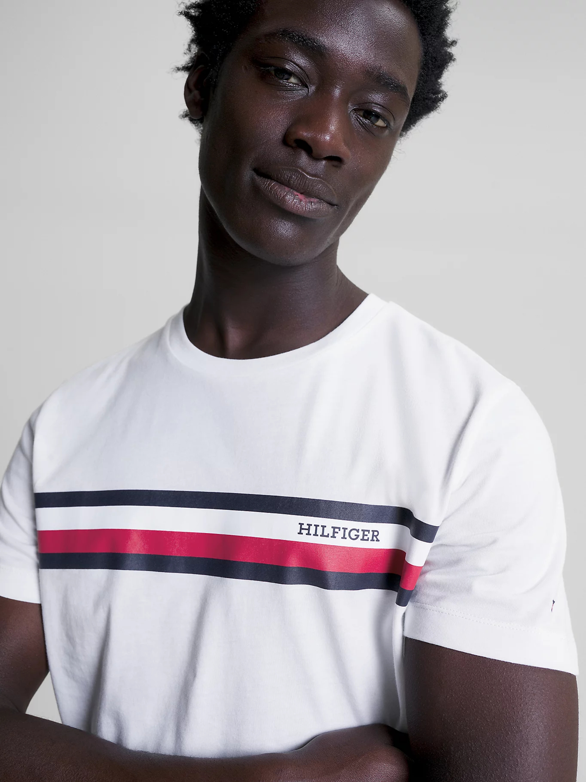 Tommy Hilfiger pánské bílé triko Monotype - XL (YBR)