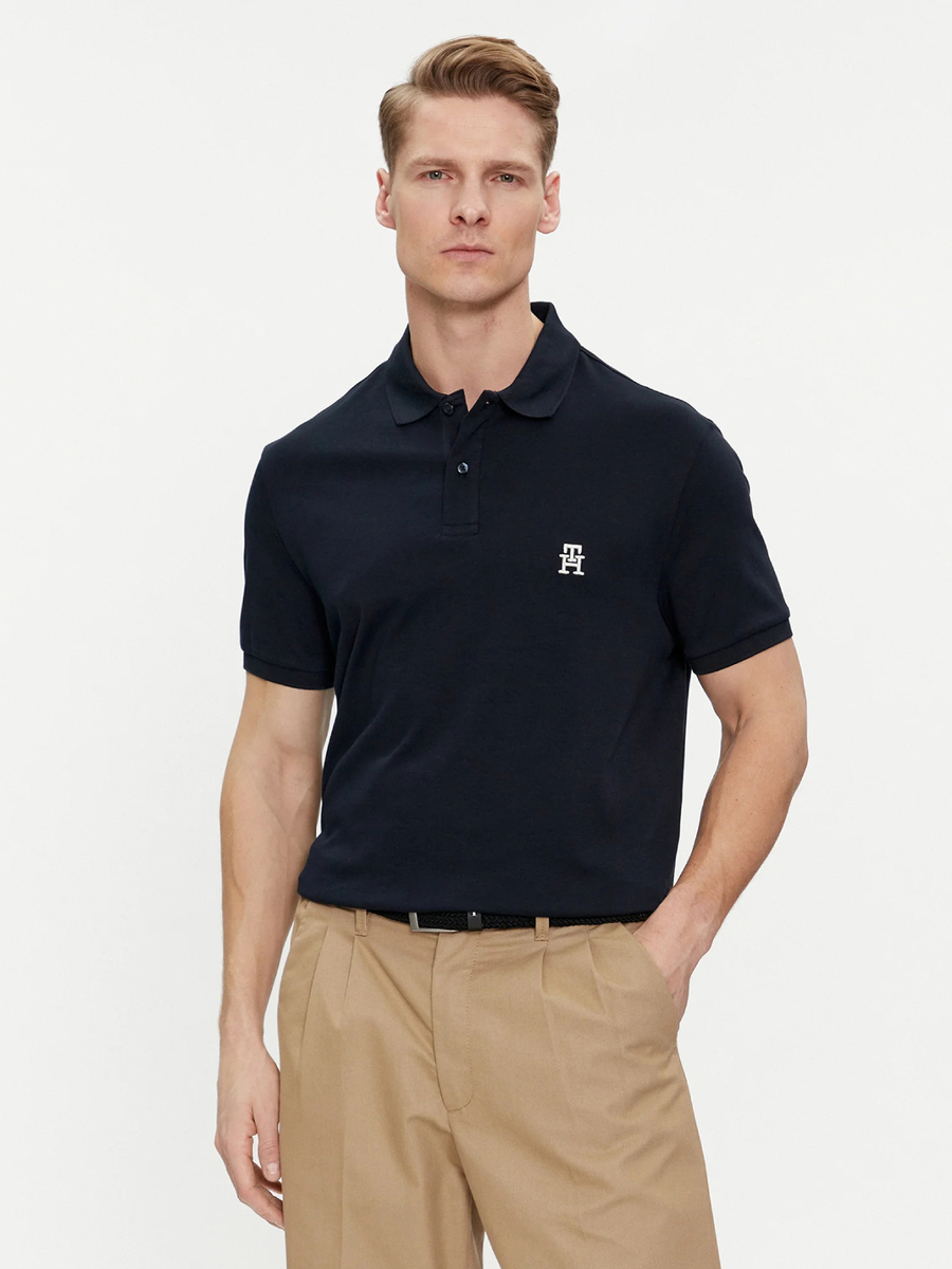 Levně Tommy Hilfiger pánské modré polo tričko - L (DW5)