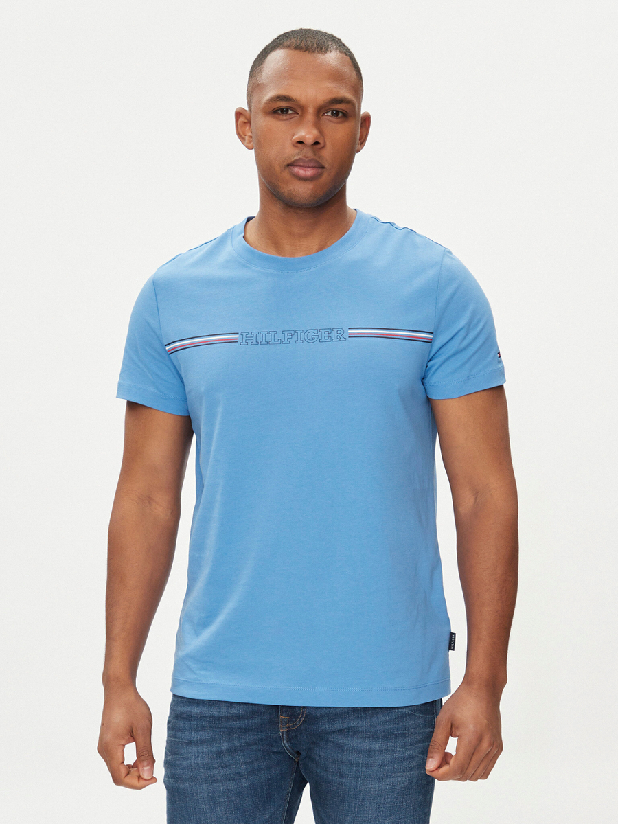 Tommy Hilfiger pánské modré tričko - XXL (C30)