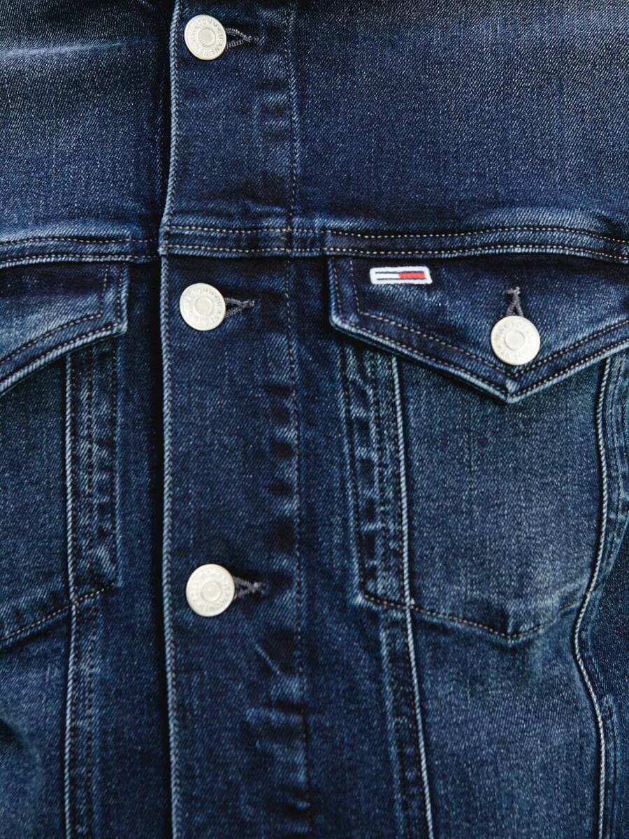 Tommy Jeans pánská džínová modrá bunda - M (1BZ)