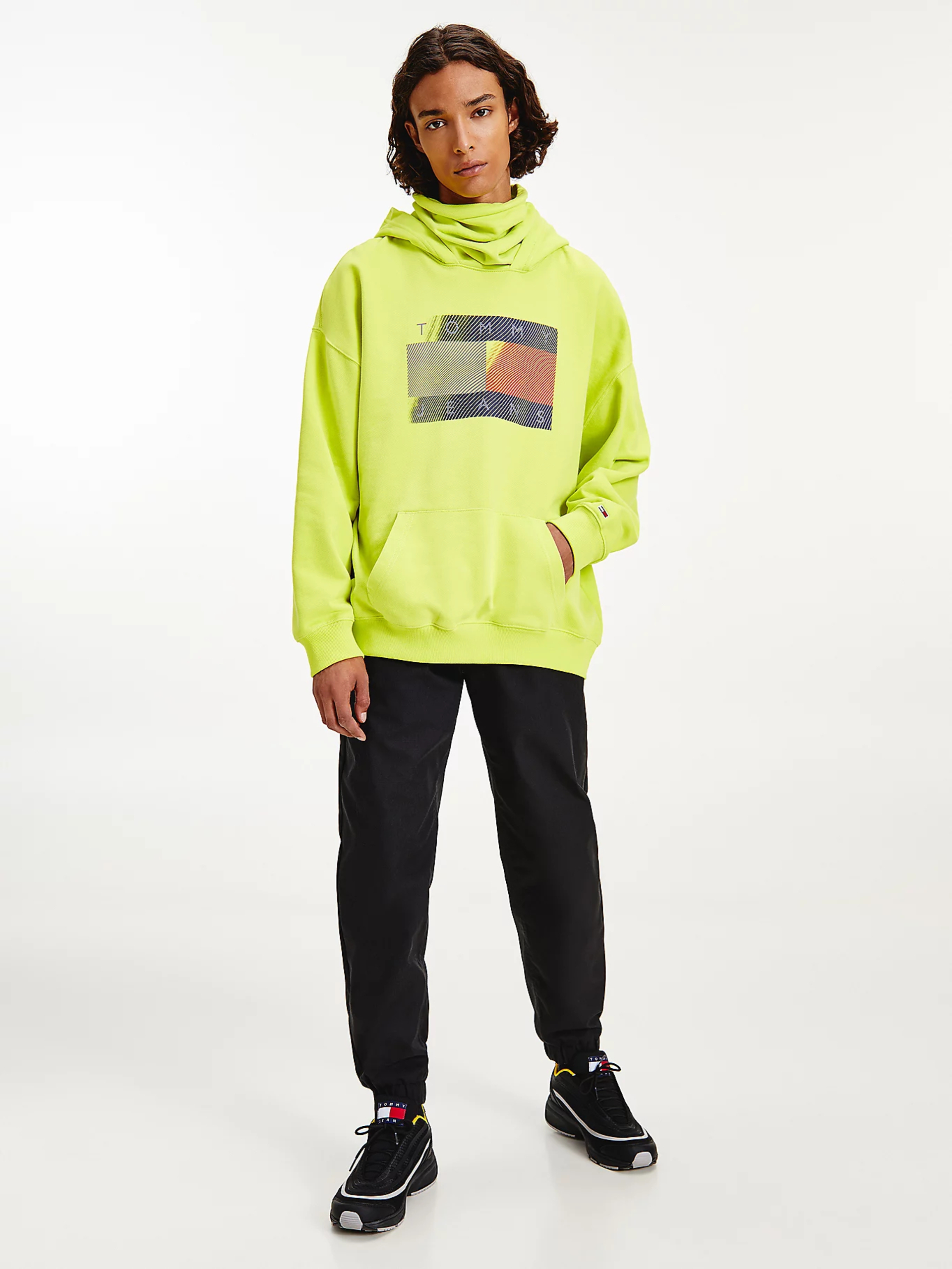 Tommy Jeans pánská neonová mikina REFLECTIVE  - L (LSE)