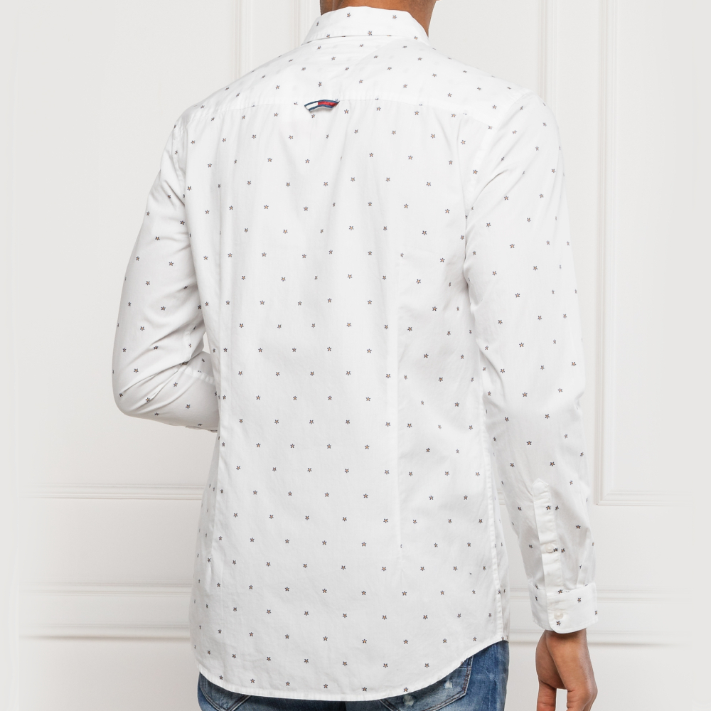 Tommy Hilfiger pánská bílá košile se vzorem - XXL (0FO)