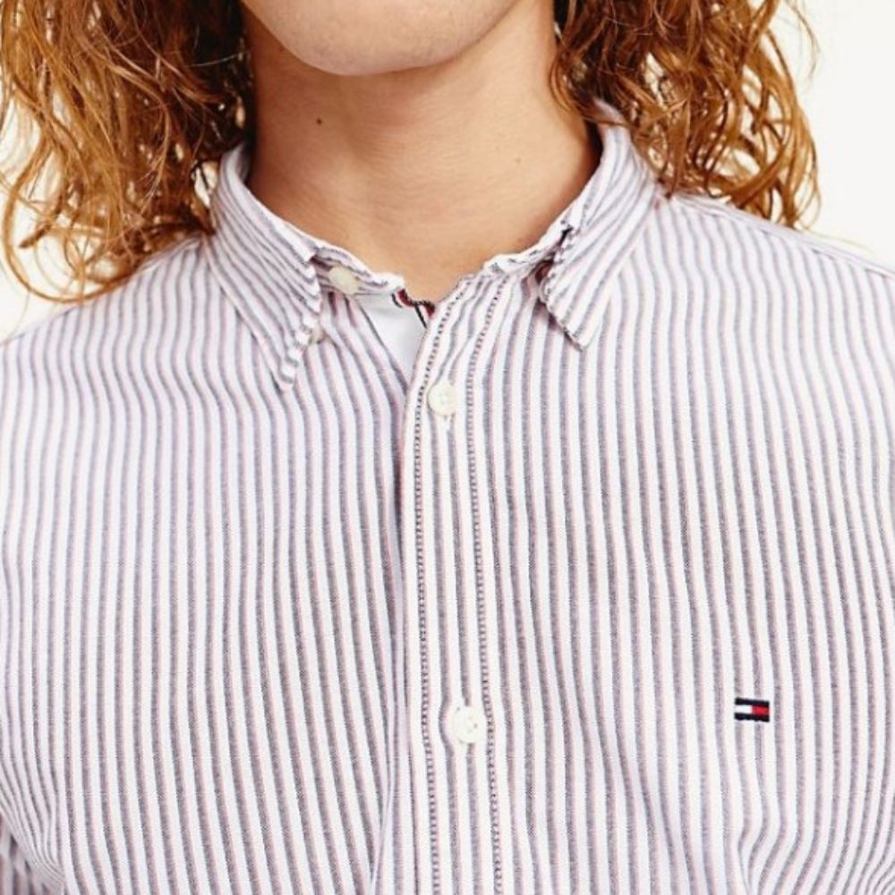 Tommy Hilfiger pánská pruhovaná košile - S (0DM)