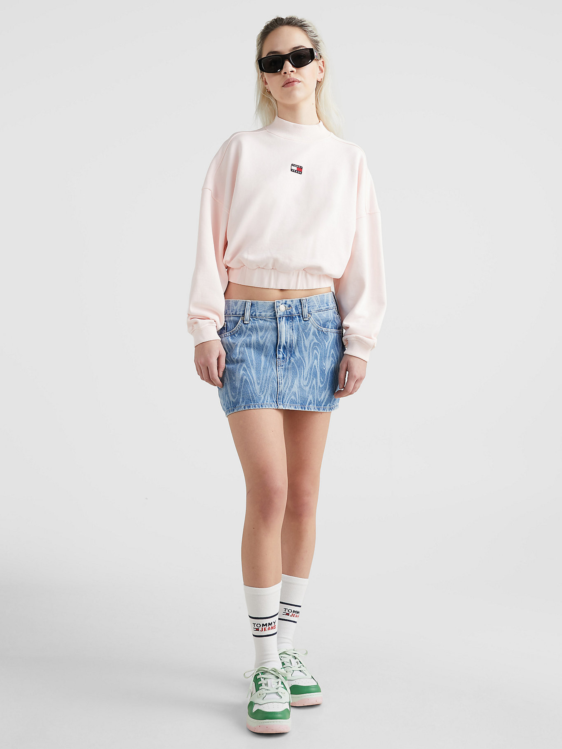 Tommy Jeans dámská světle růžová mikina