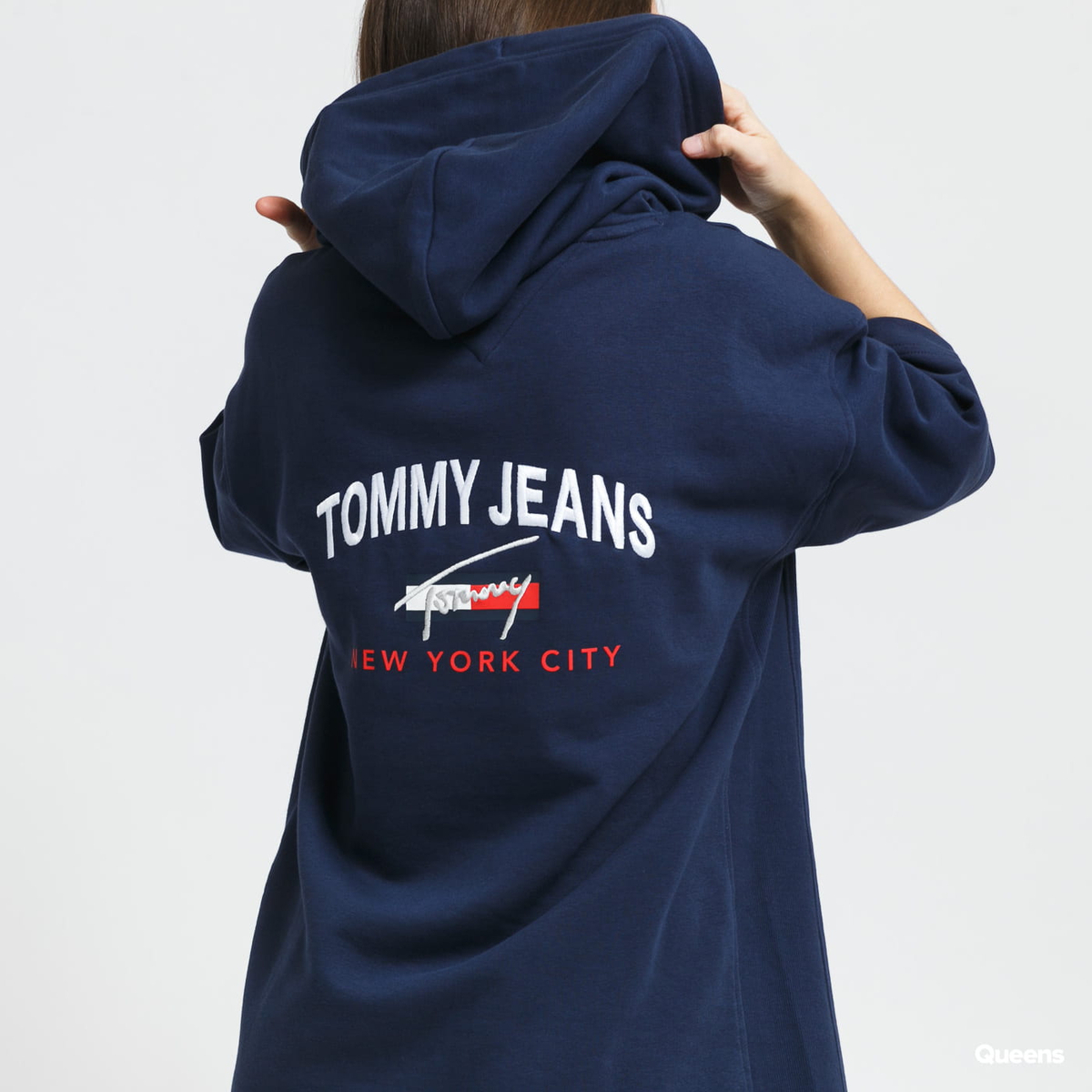 Tommy Jeans dámské tmavě modré mikinové šaty - XS (C87)
