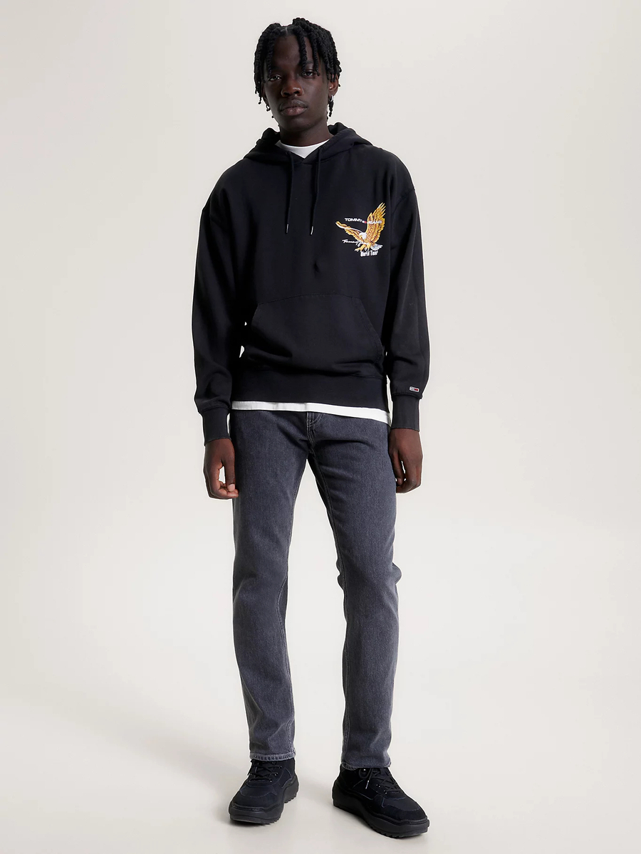 Tommy Jeans pánská černá mikina VINTAGE EAGLE - L (BDS) Tommy Jeans pánská černá mikina VINTAGE EAGLE - L (BDS)