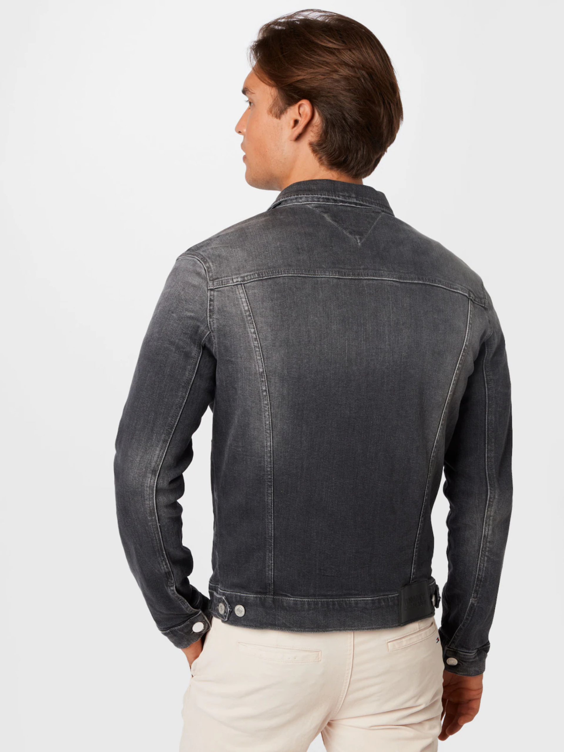 Tommy Jeans pánská šedá džínová bunda - L (1A5)
