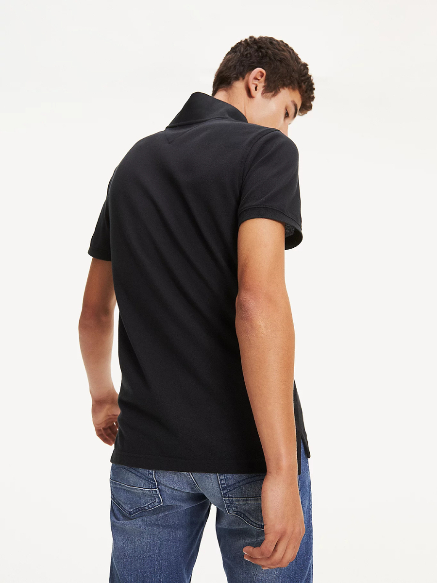 Tommy Jeans pánské černé polo tričko  - S (078)