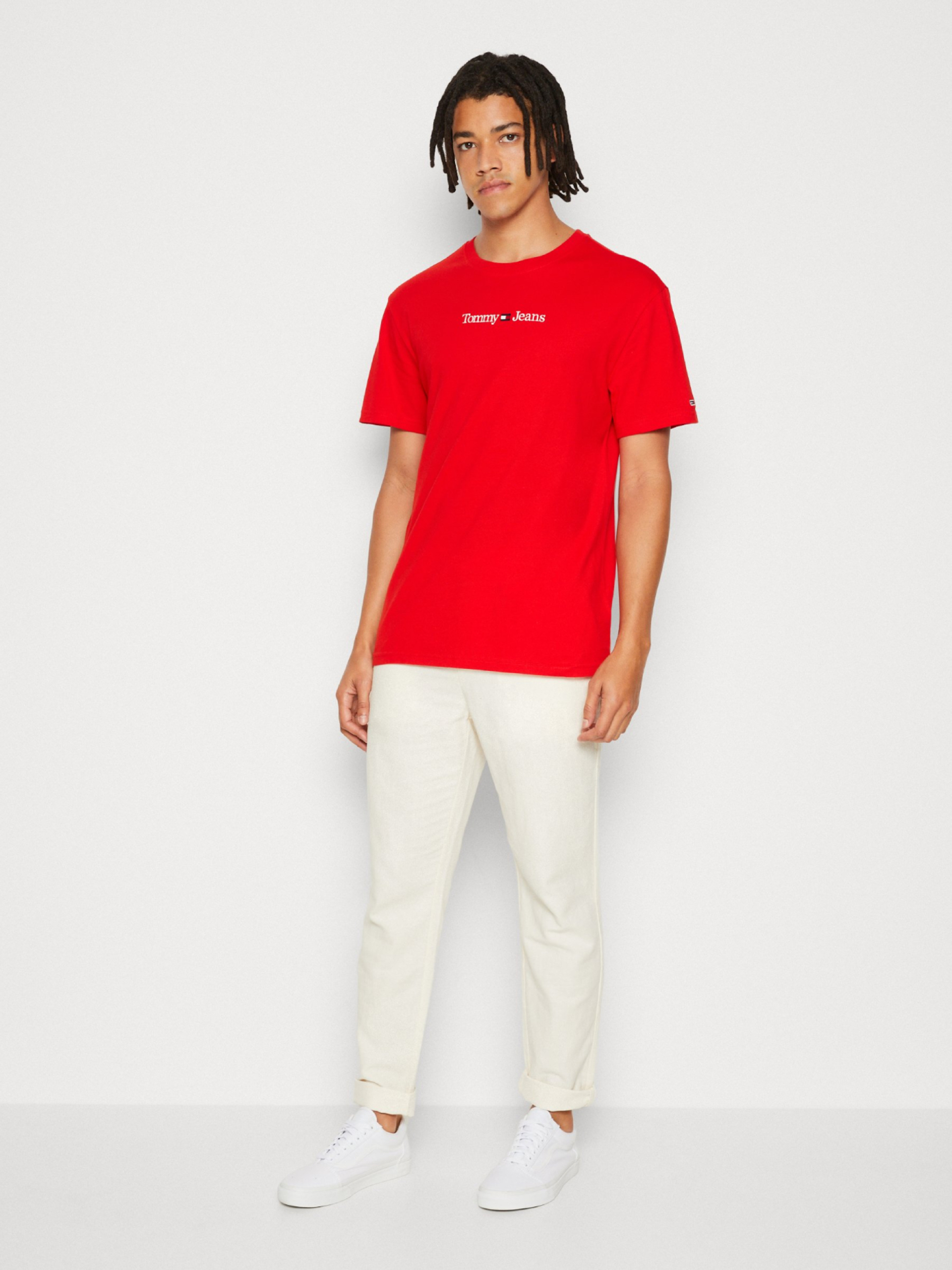 Tommy Jeans pánské červené triko