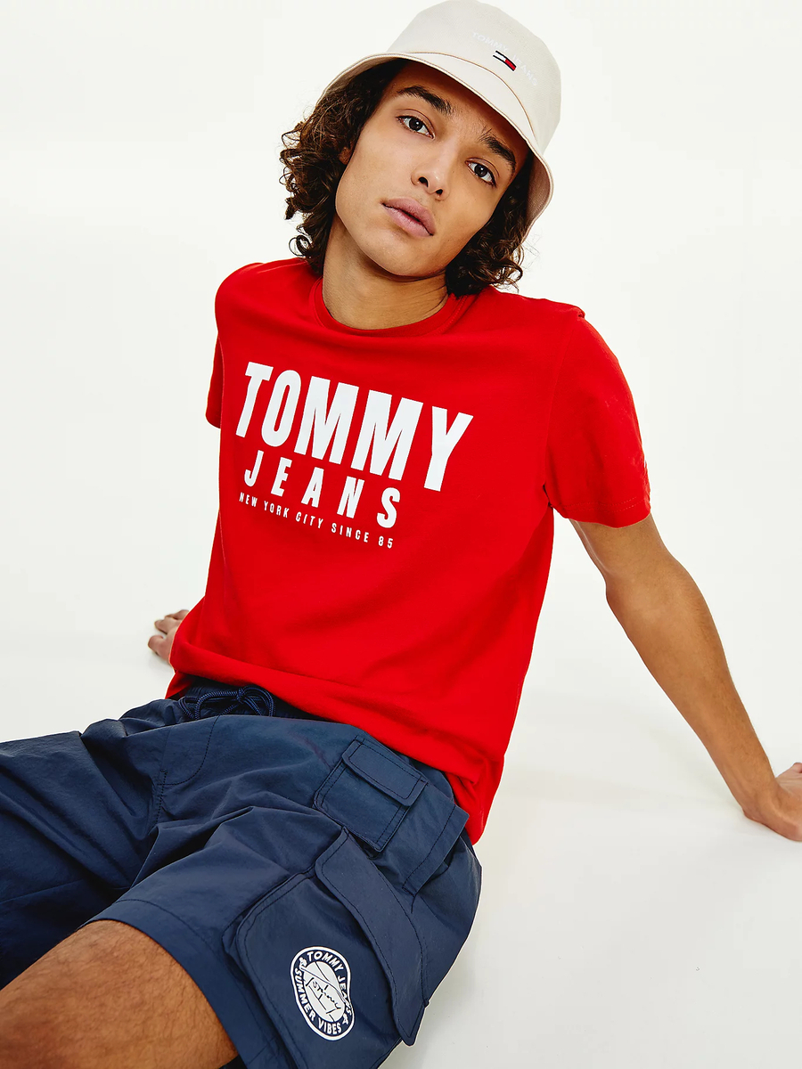 Tommy Jeans pánské červené triko