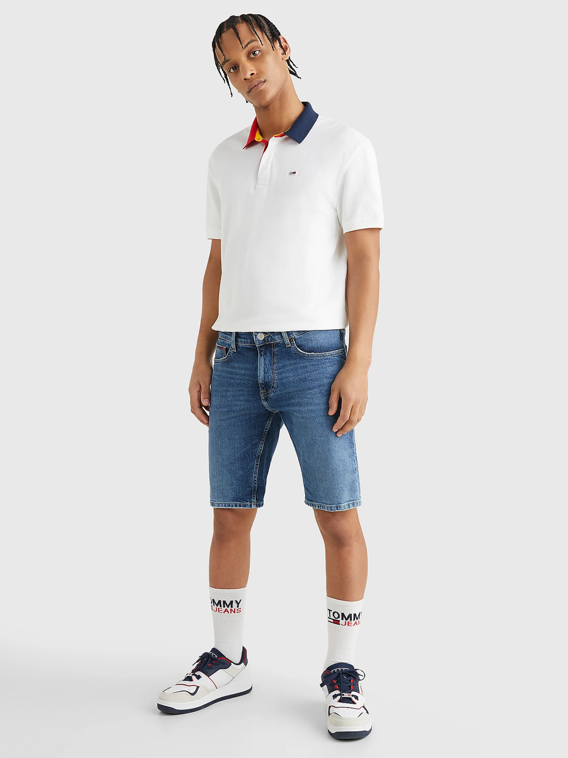 Tommy Jeans pánské modré džínové šortky SCANTON  - 30/NI (1A5)