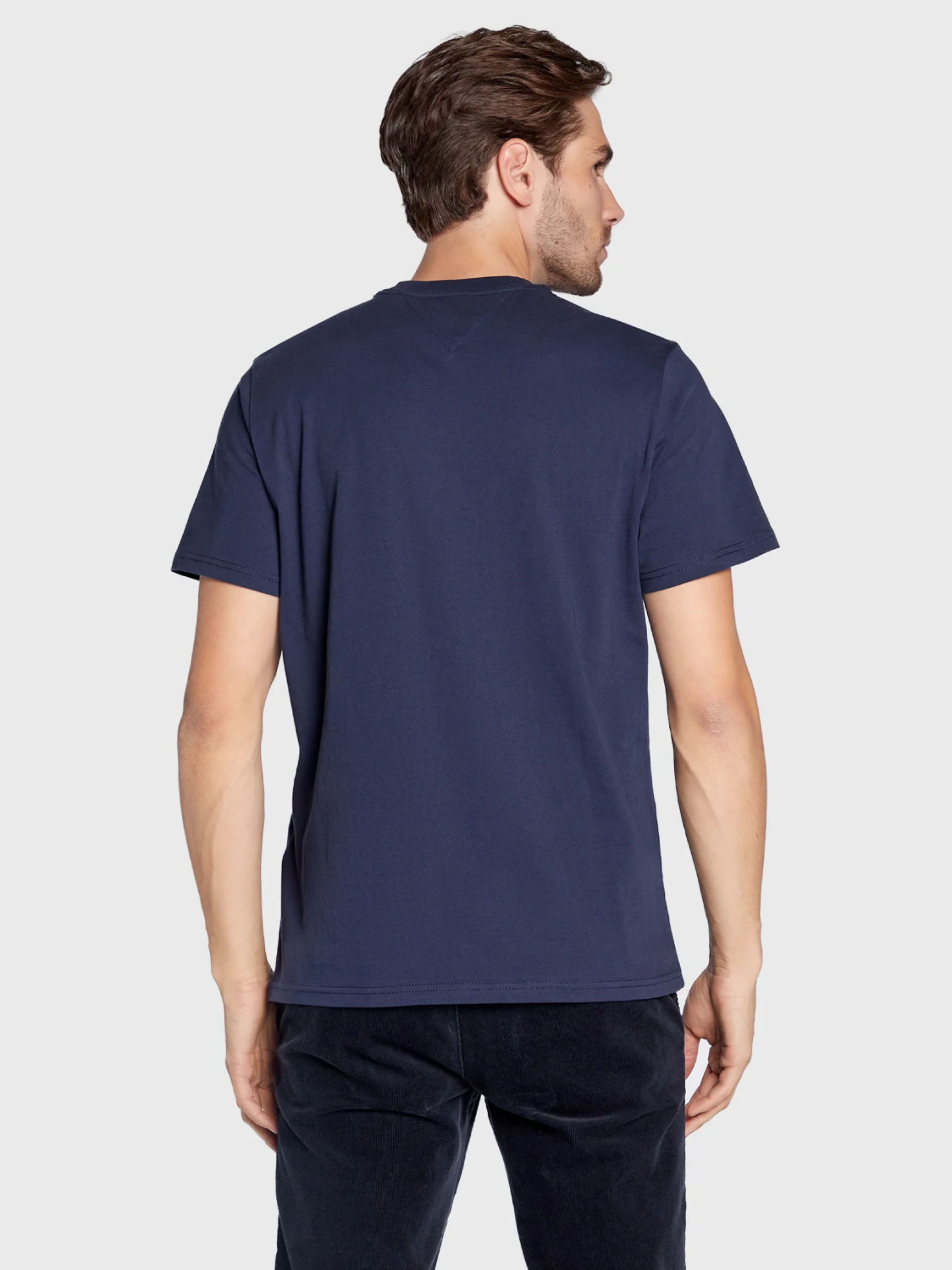 Tommy Jeans pánské modré tričko ENTRY VERTICLE - S (C87)