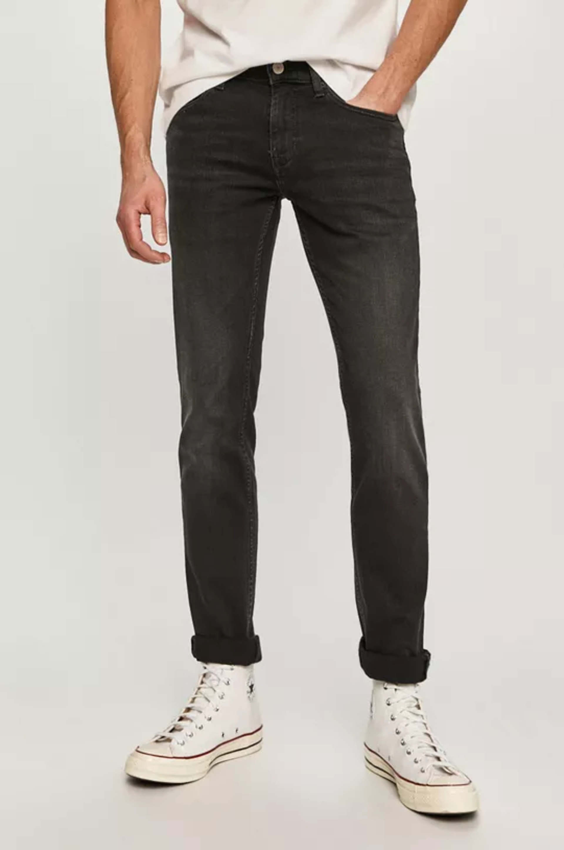 Tommy Jeans pánské tmavě šedé džíny SCANTON SLIM - 31/30 (1BZ)
