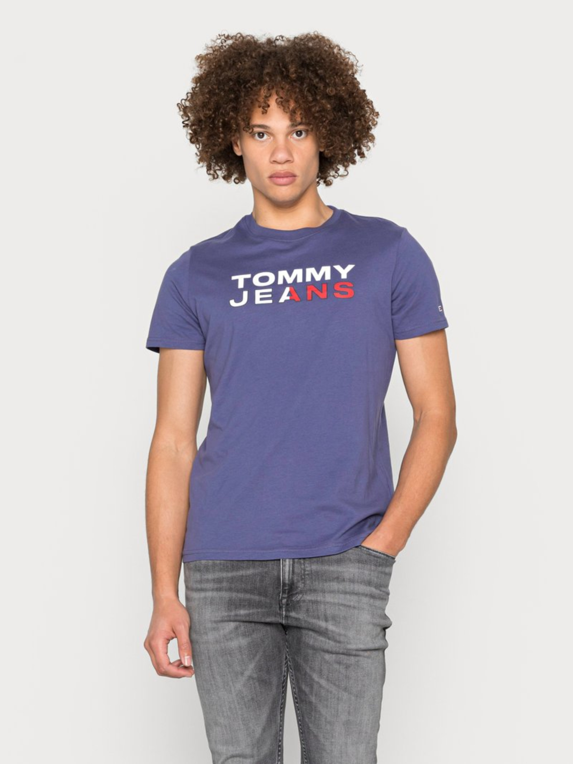 Tommy Jeans pánské tmavě fialové triko - S (C8I)