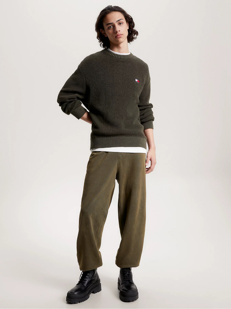 Tommy Jeans pánský khaki svetr  - XXL (MR1)
