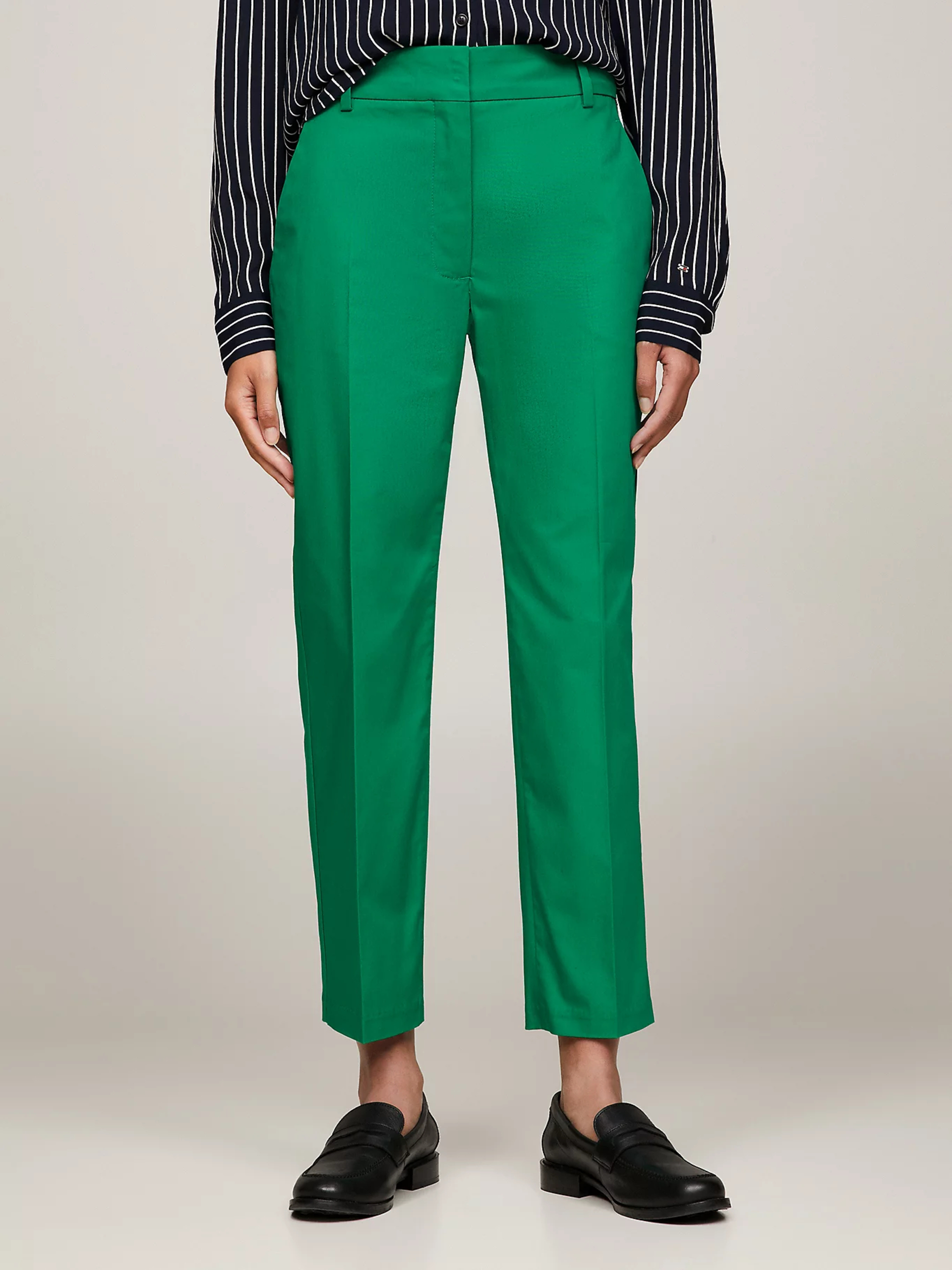 Tommy Hilfiger dámské zelené Chinos kalhoty - 38 (L4B)