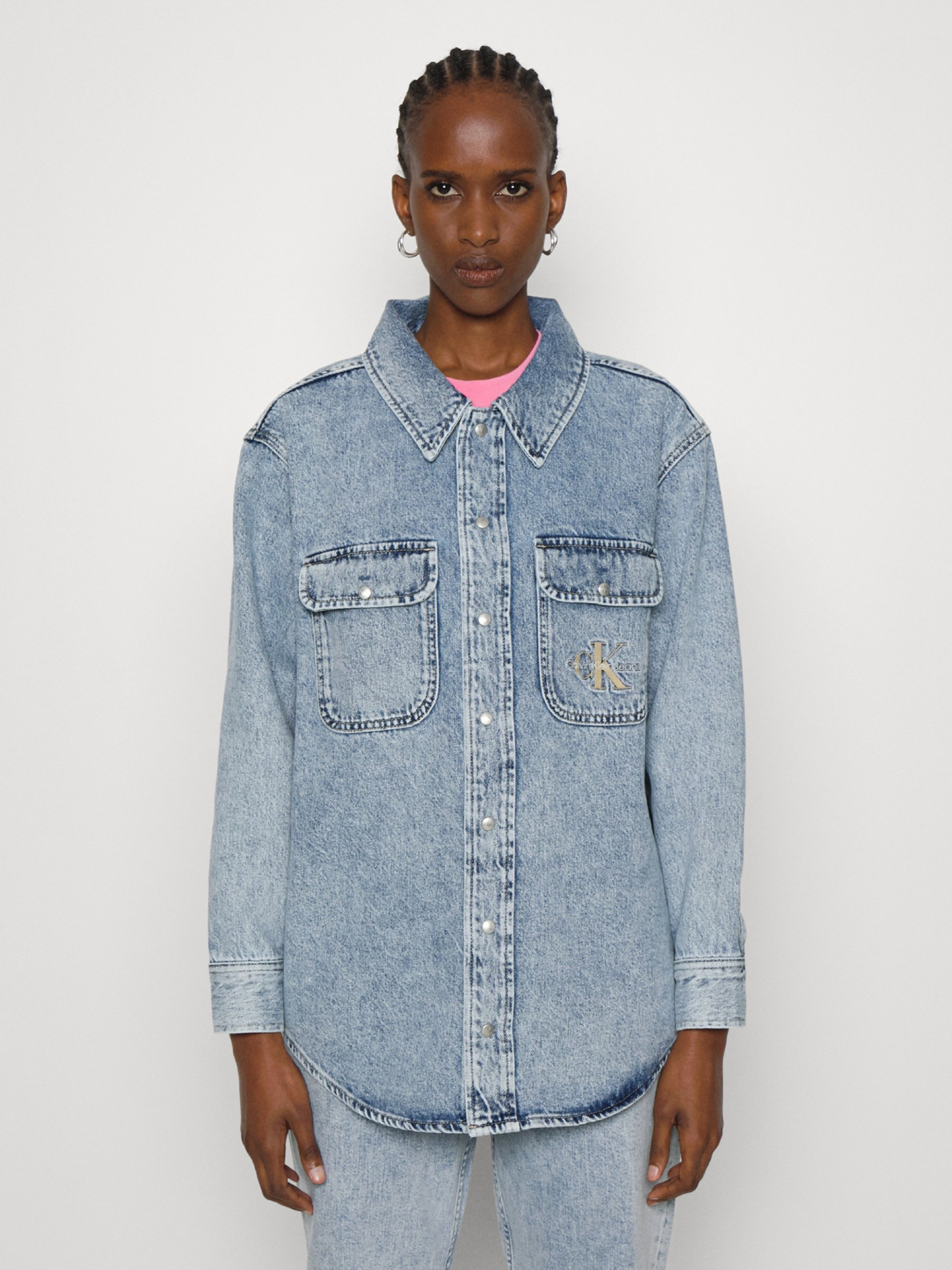 Levně Calvin Klein dámská džínová košile - L (1AA)