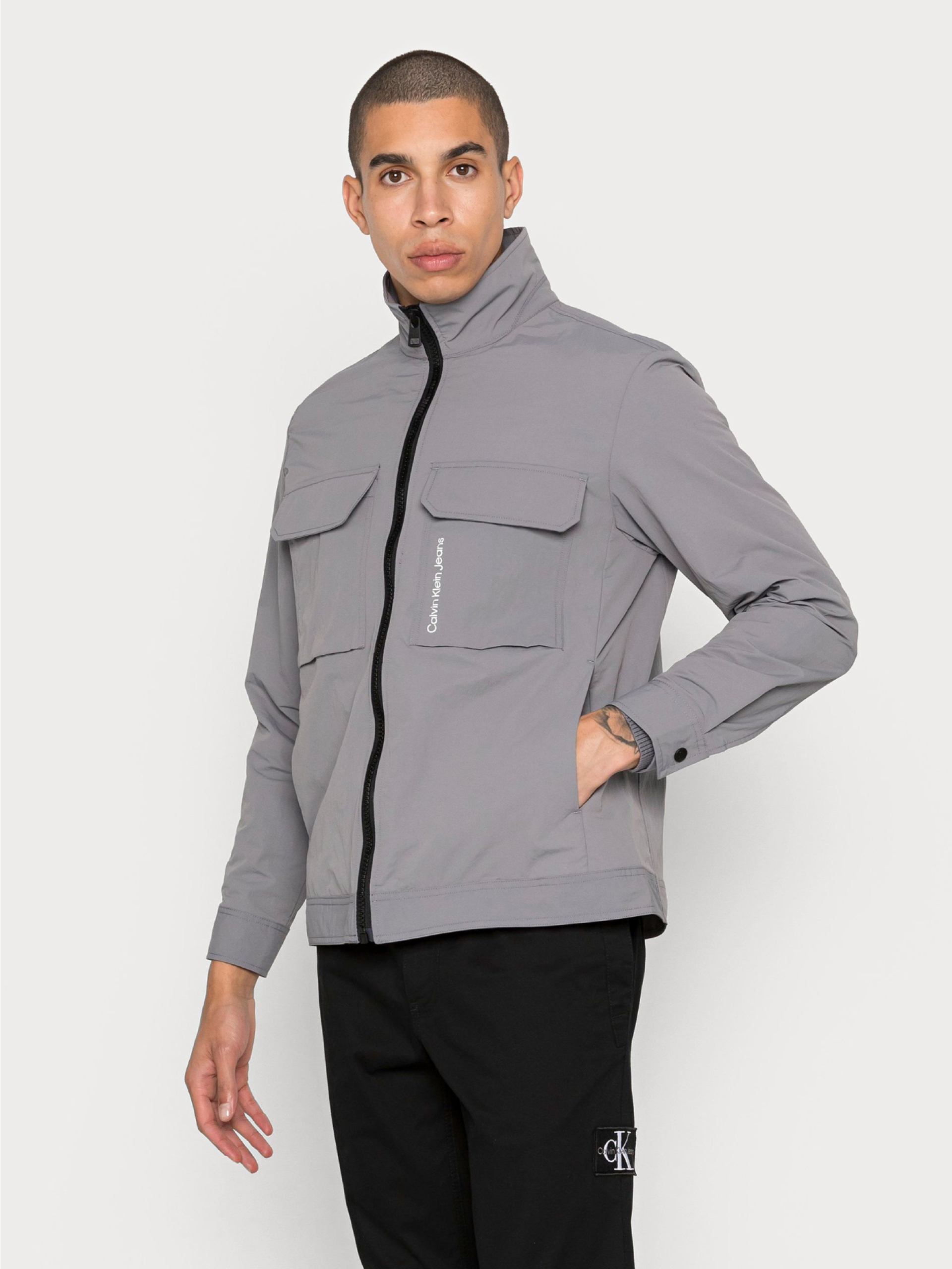 Calvin Klein pánská šedá bunda - XL (PTP)