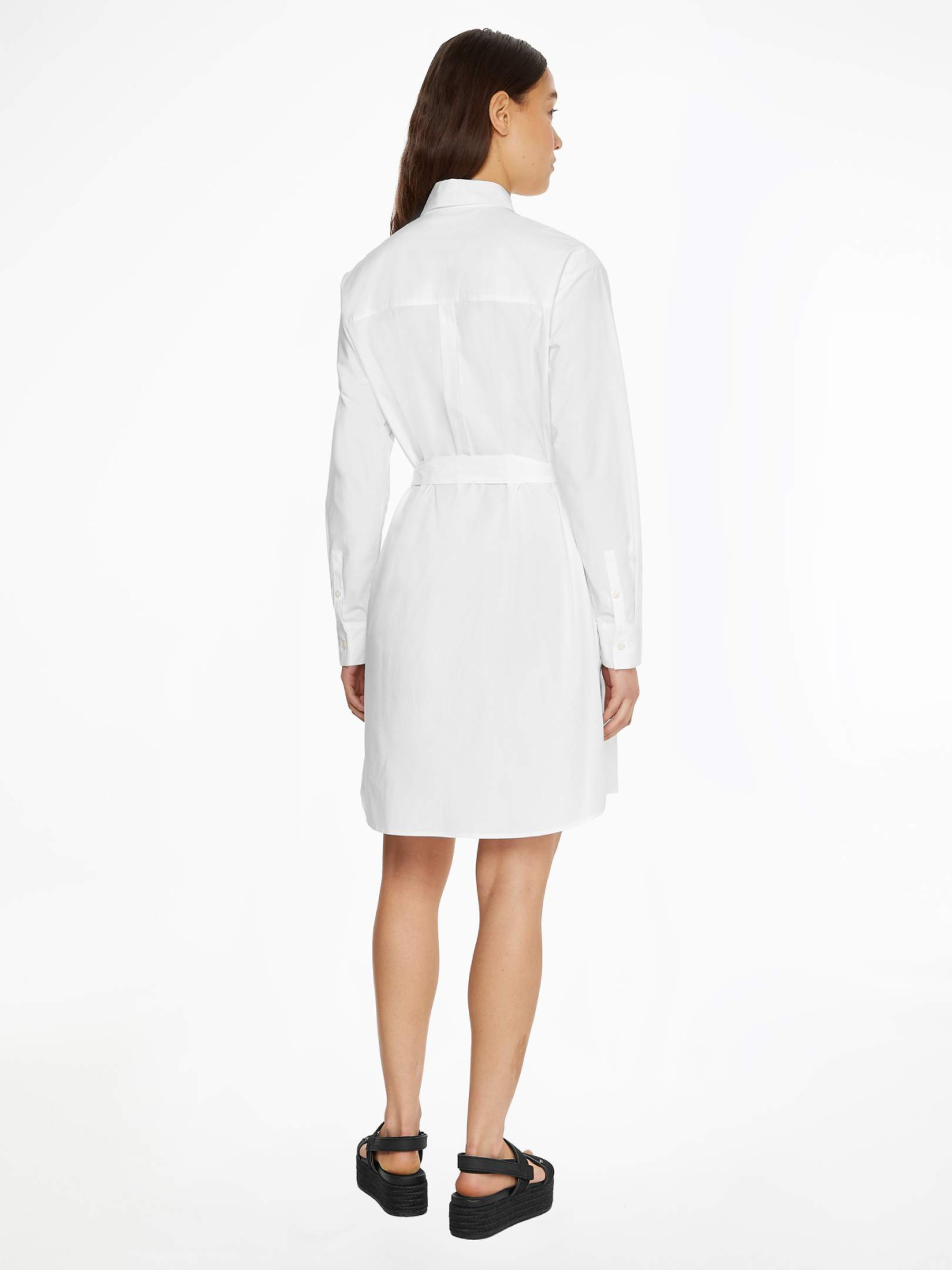 Calvin Klein dámské bílé košilové šaty - S (YAF)