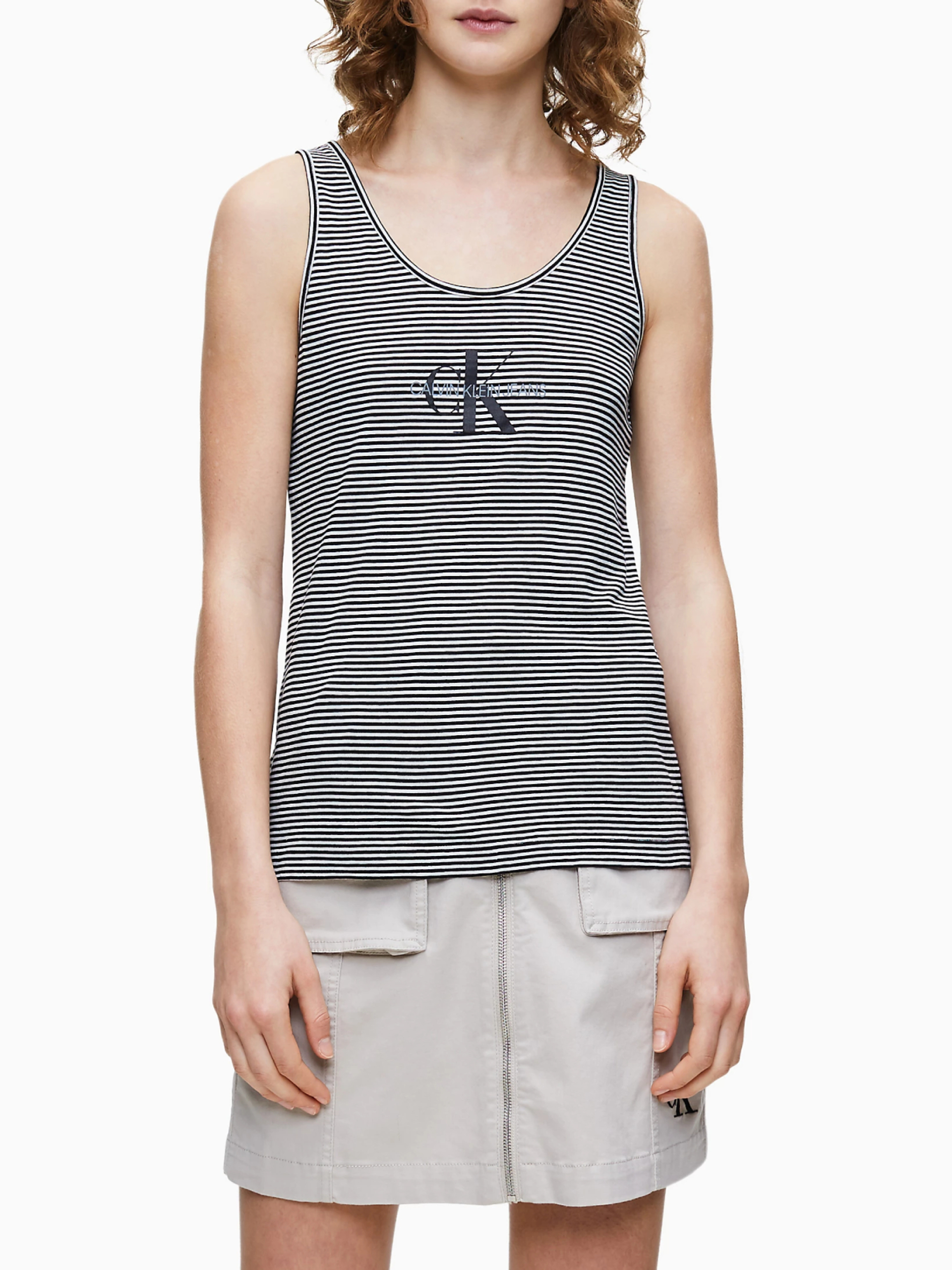 Calvin Klein dámský pruhovaný top - S (YAF)