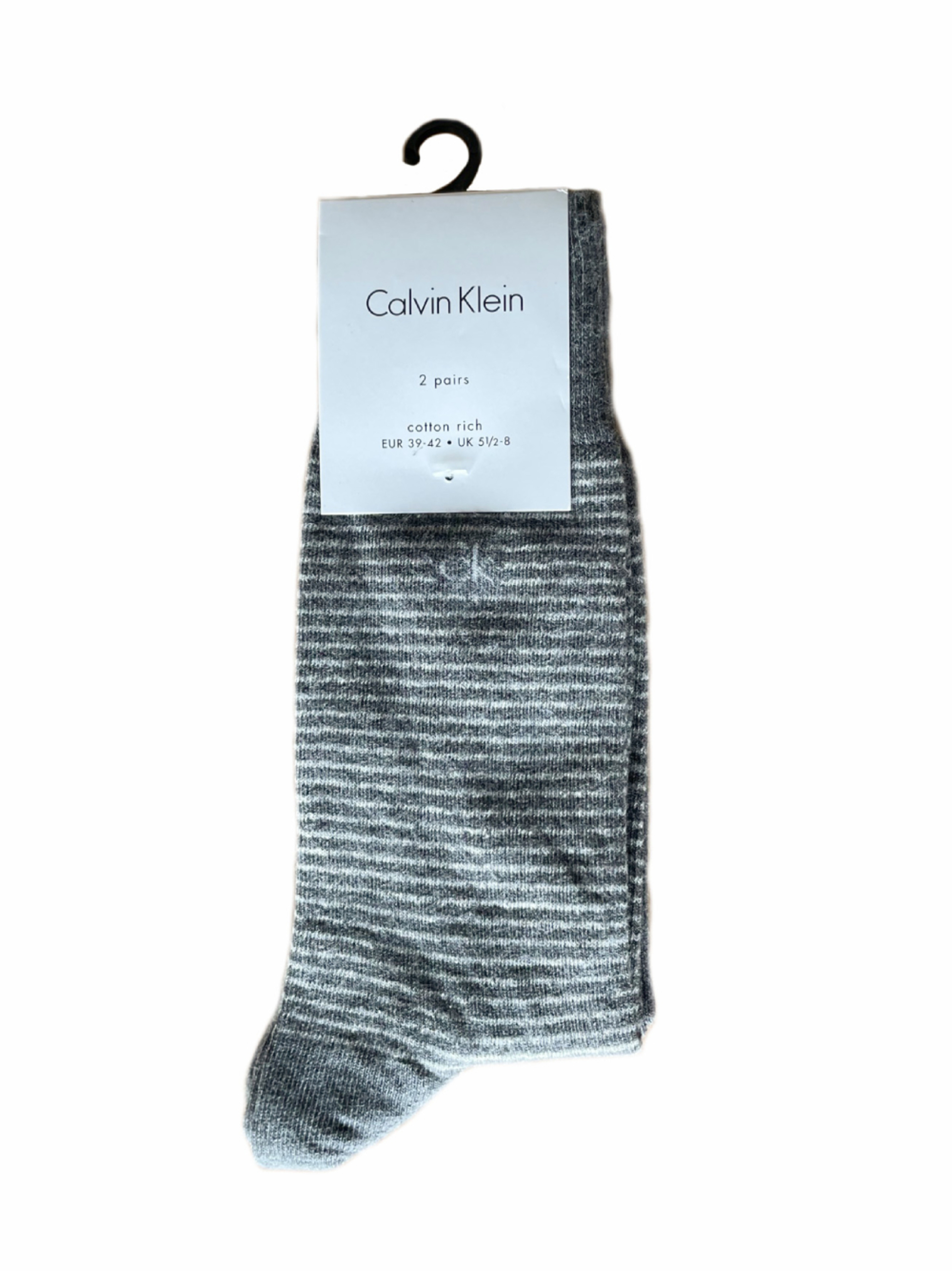 Calvin Klein pánské šedé ponožky 2 pack - M/L (147)