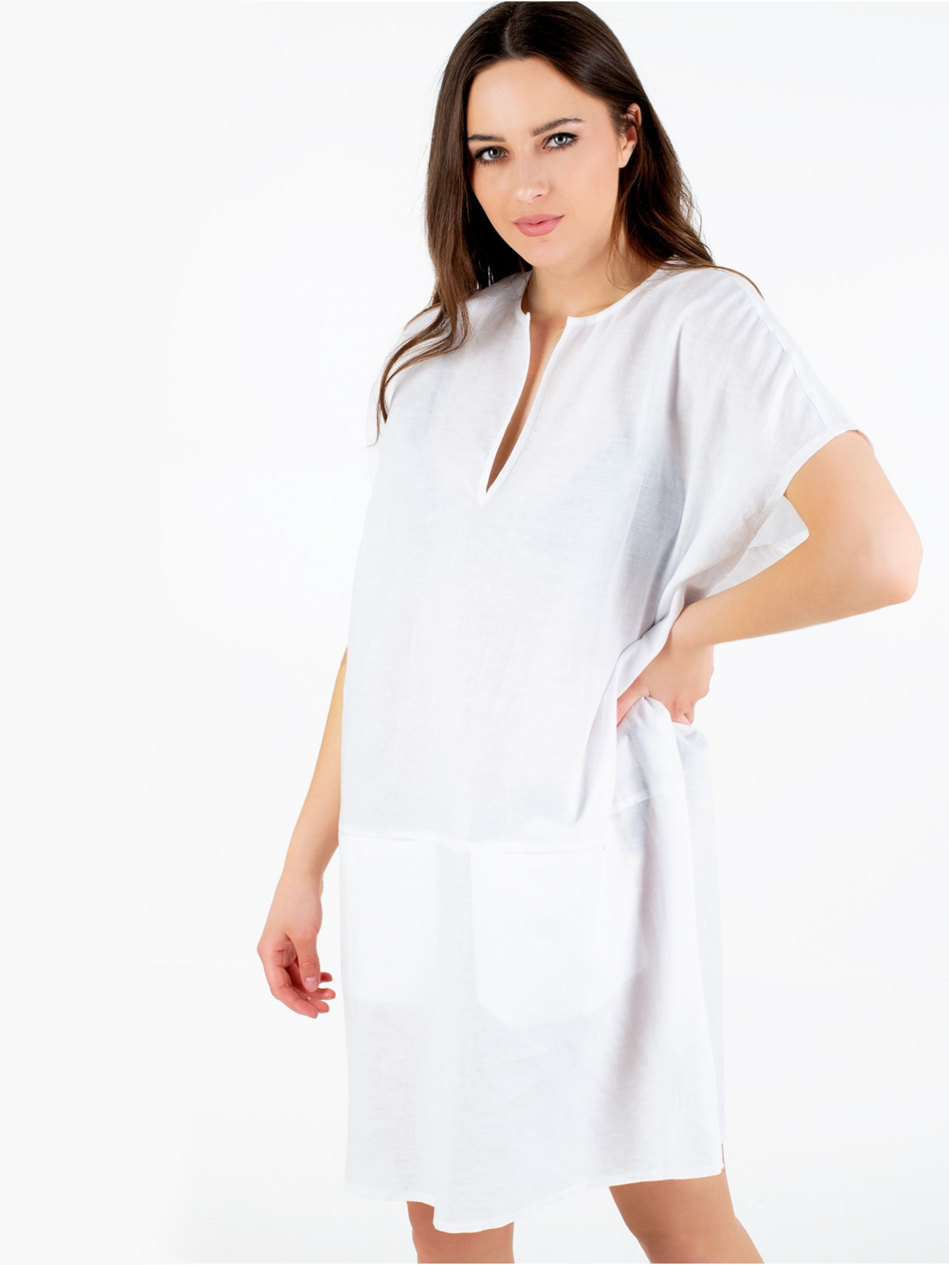 Calvin Klein dámské bílé plážové šaty - S (YCD)
