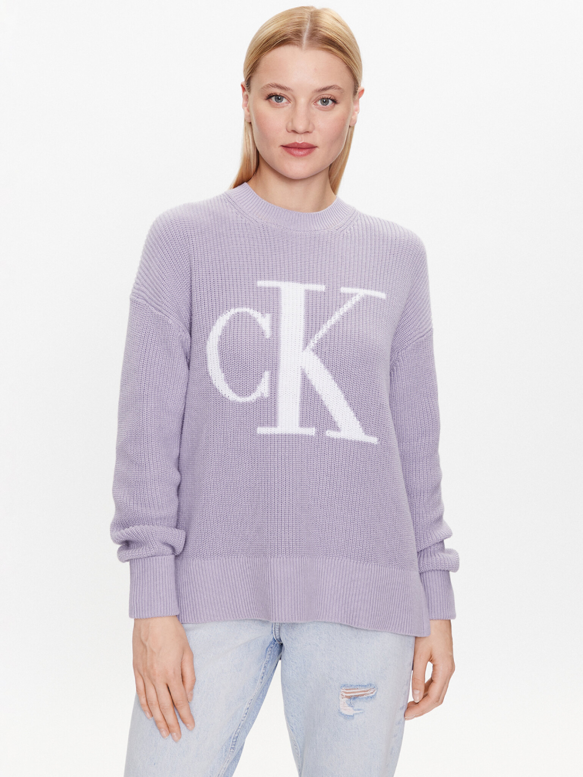 Calvin Klein dámský fialový svetr - XS (PC1)
