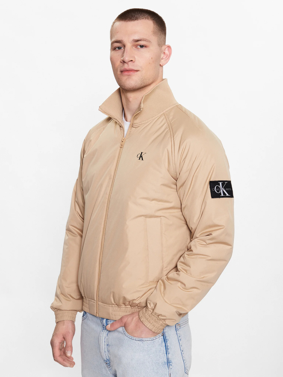 Levně Calvin Klein pánská béžová bunda bomber - L (PF2)