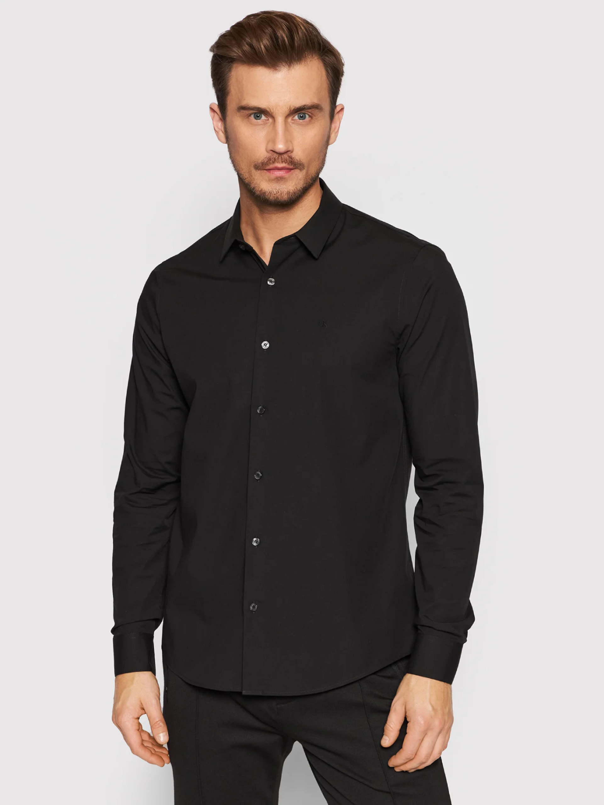Calvin Klein pánská černá košile - L (BEH)