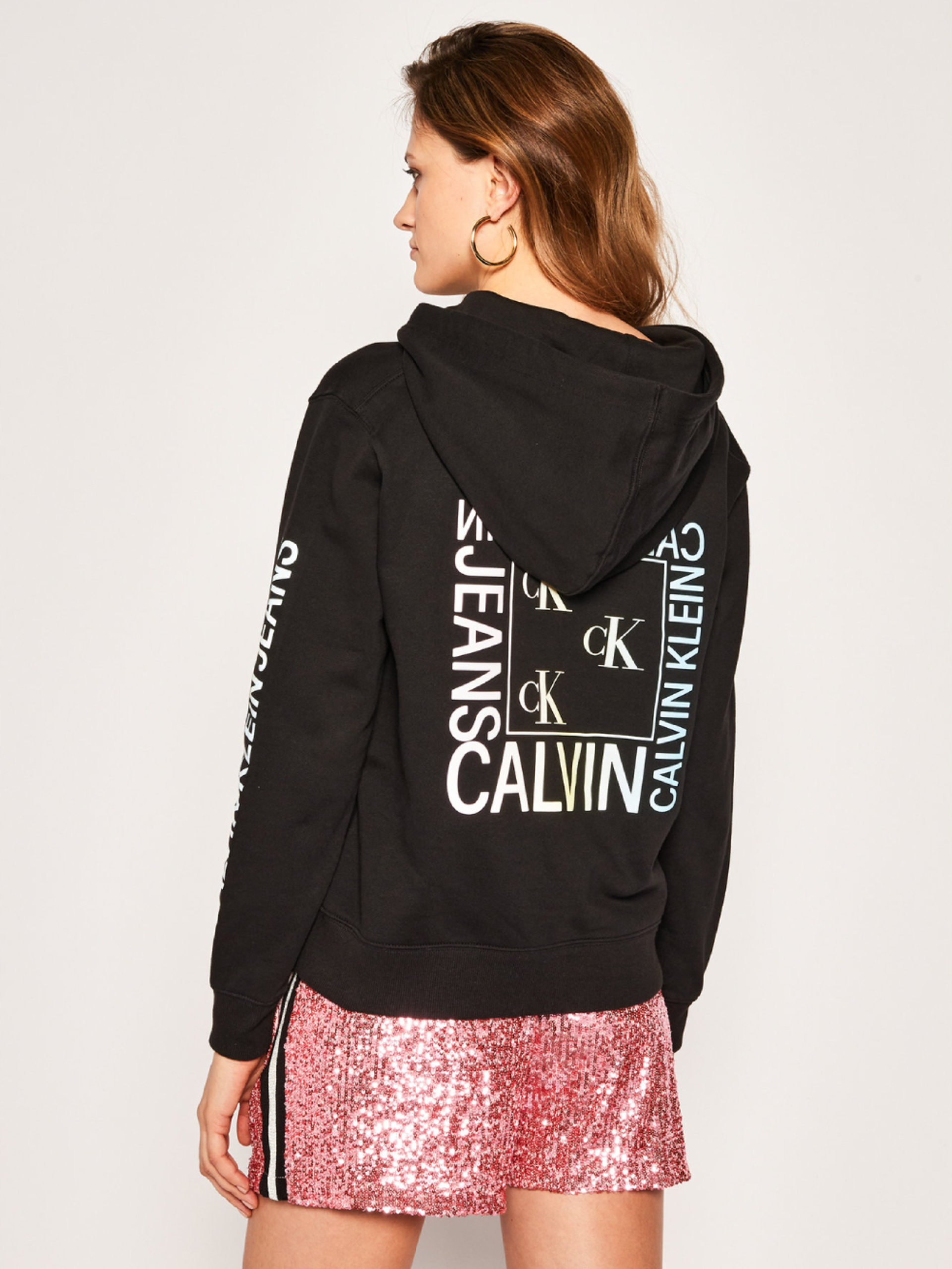 Calvin Klein dámská černá mikina Degrade - S (BAE)