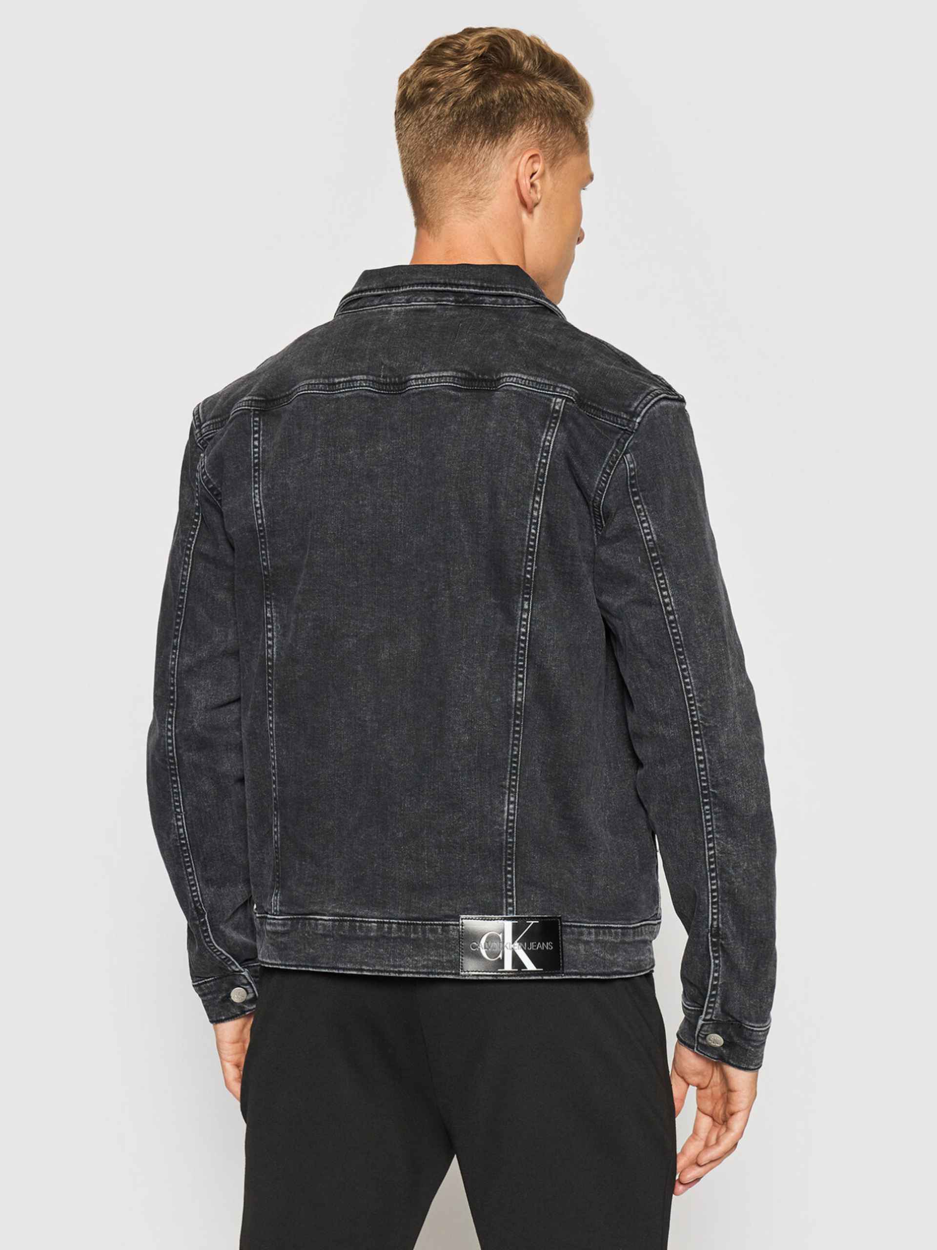 Calvin Klein pánská černá džínová bunda - XL (1BY)