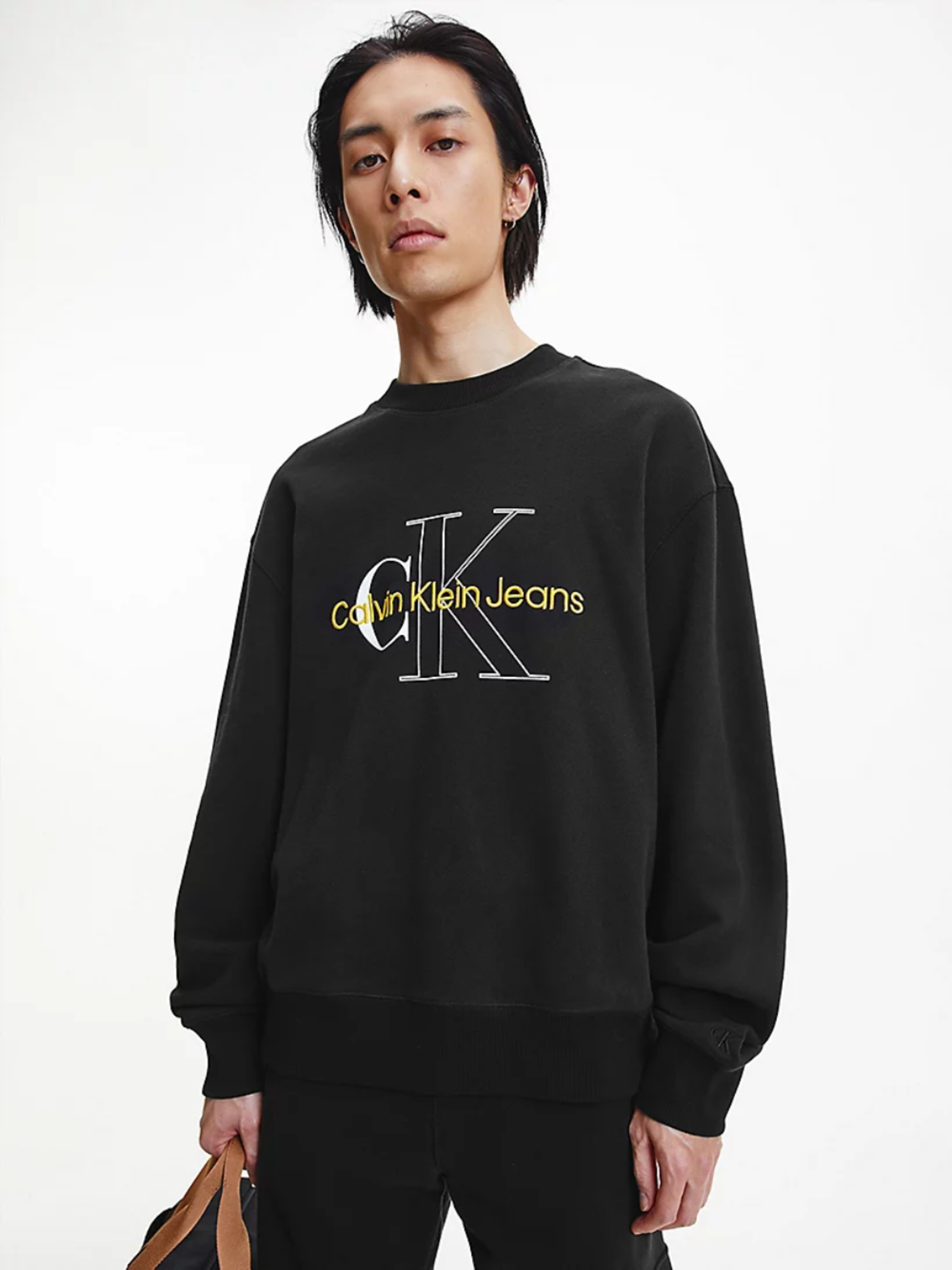 Calvin Klein pánská černá mikina - L (BEH)