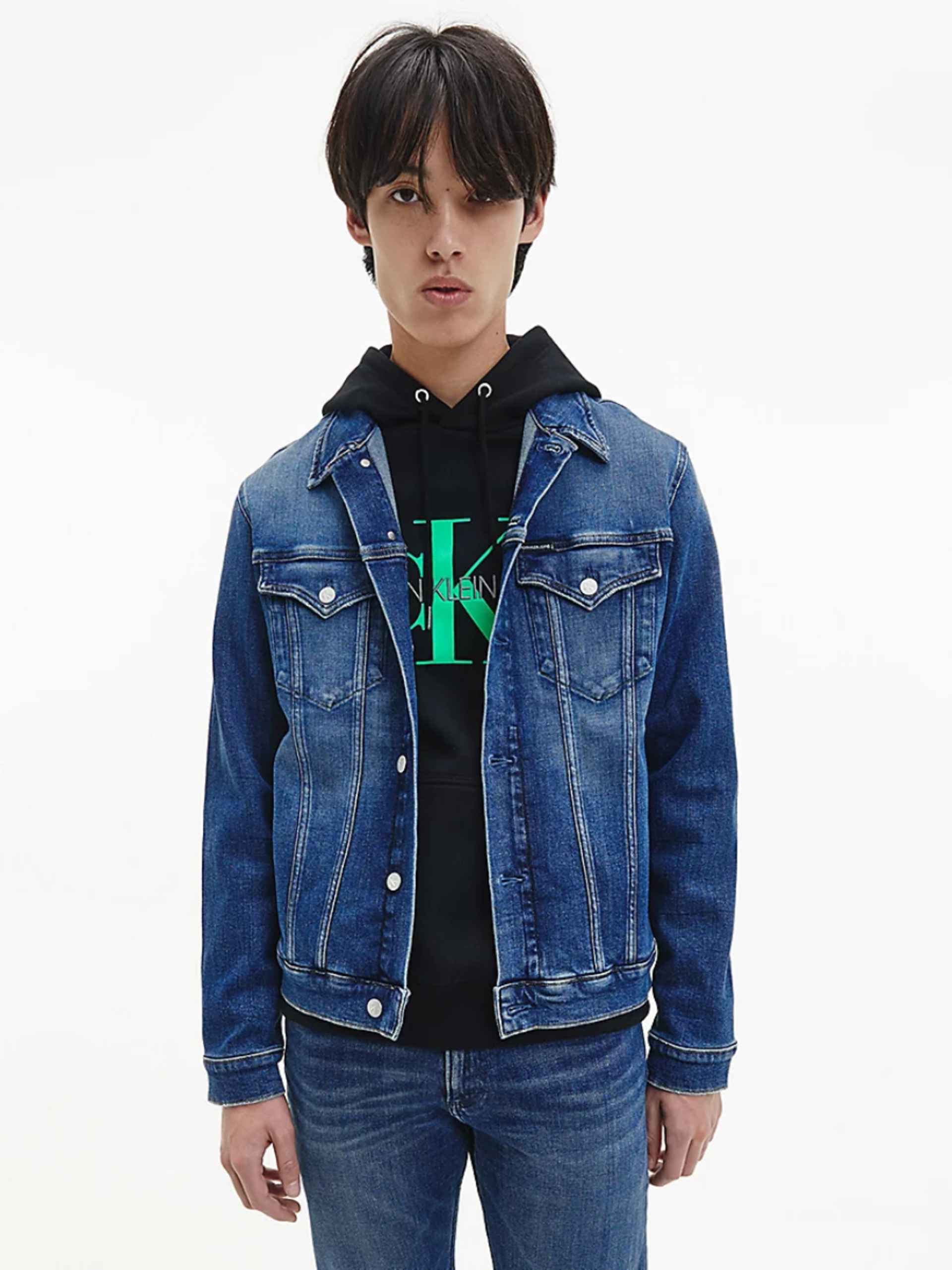 Calvin Klein pánská modrá džínová bunda - XL (1BJ)