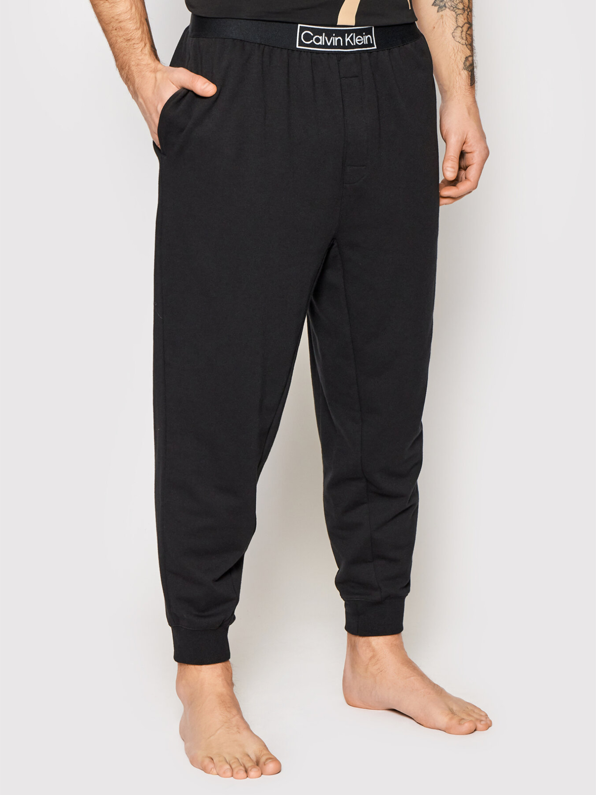 Calvin Klein pánské černé pyžamové kalhoty - L (UB1)