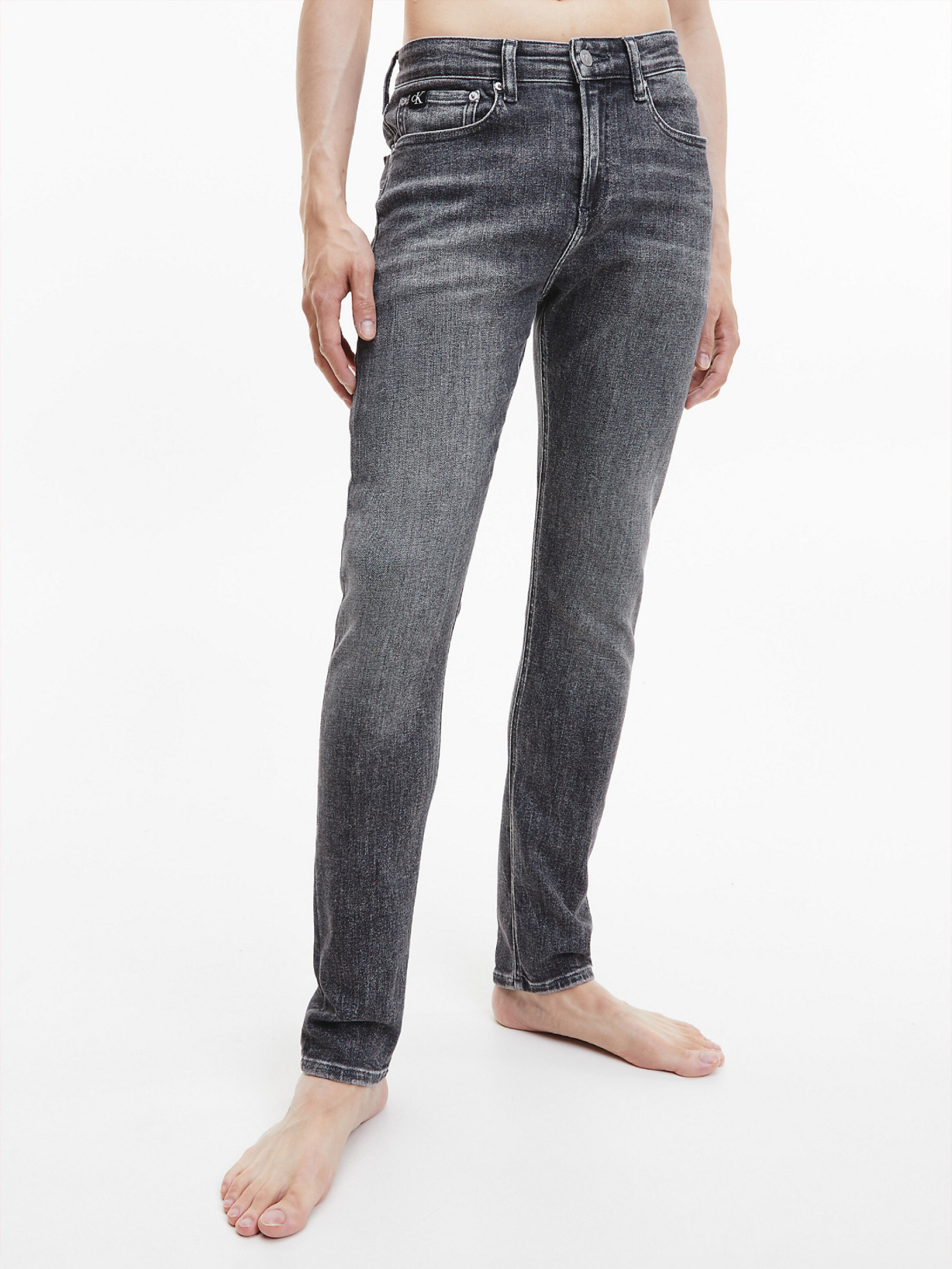 Calvin Klein pánské šedé džíny - 32/34 (1BZ)