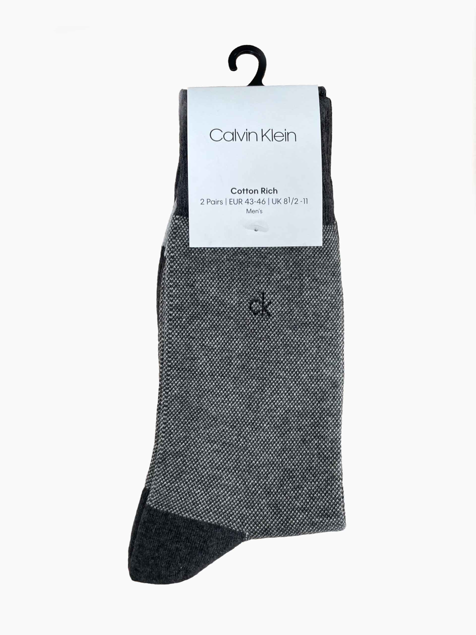 Calvin Klein pánské ponožky 2pack - 39/42 (DARKGRE)